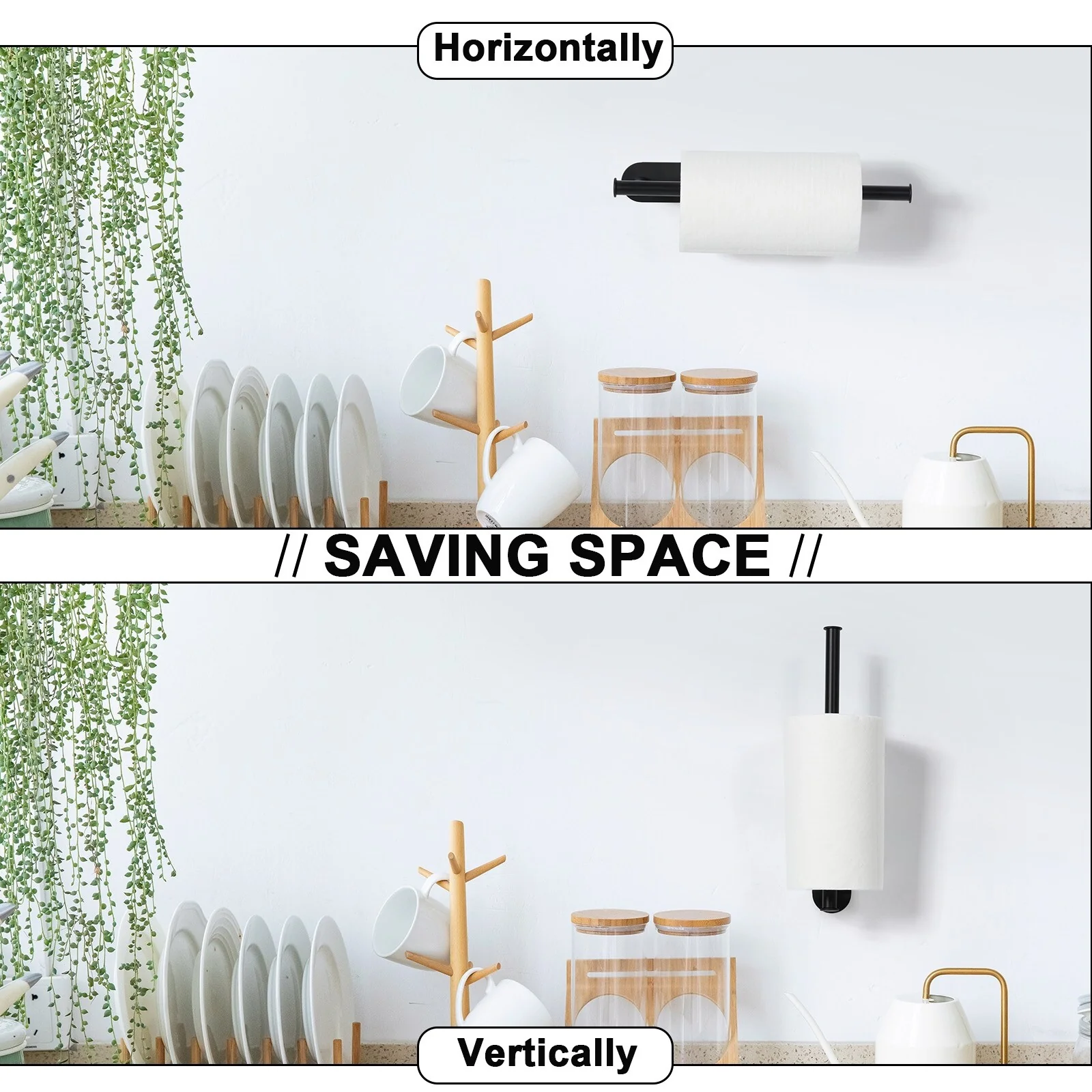 2 Pack Paper Towel Holder Under Cabinet - 2PCS