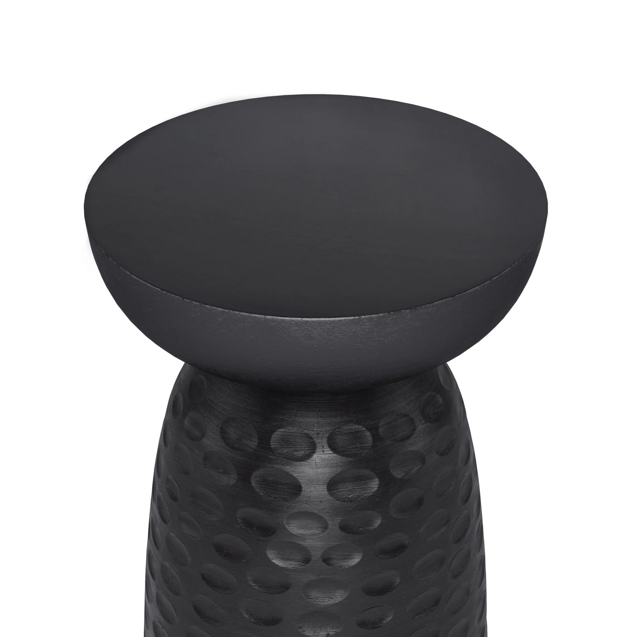 Centum Wooden Accent Table with Sleek Sculptural Design