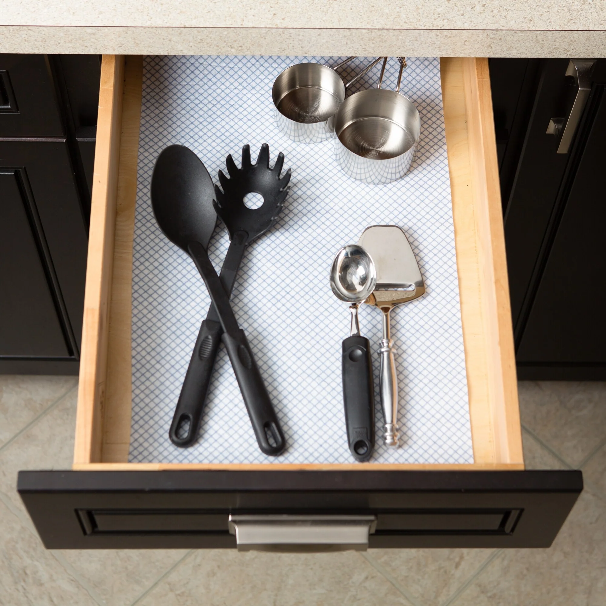 DII Grey Lattice Shelf Liner (Set of 2)