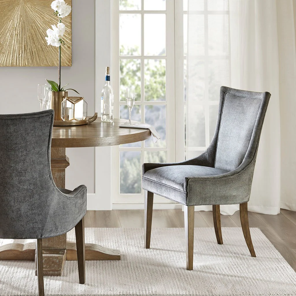 Upholstered Dining Chair with Tight Back and Seat, Set of 2