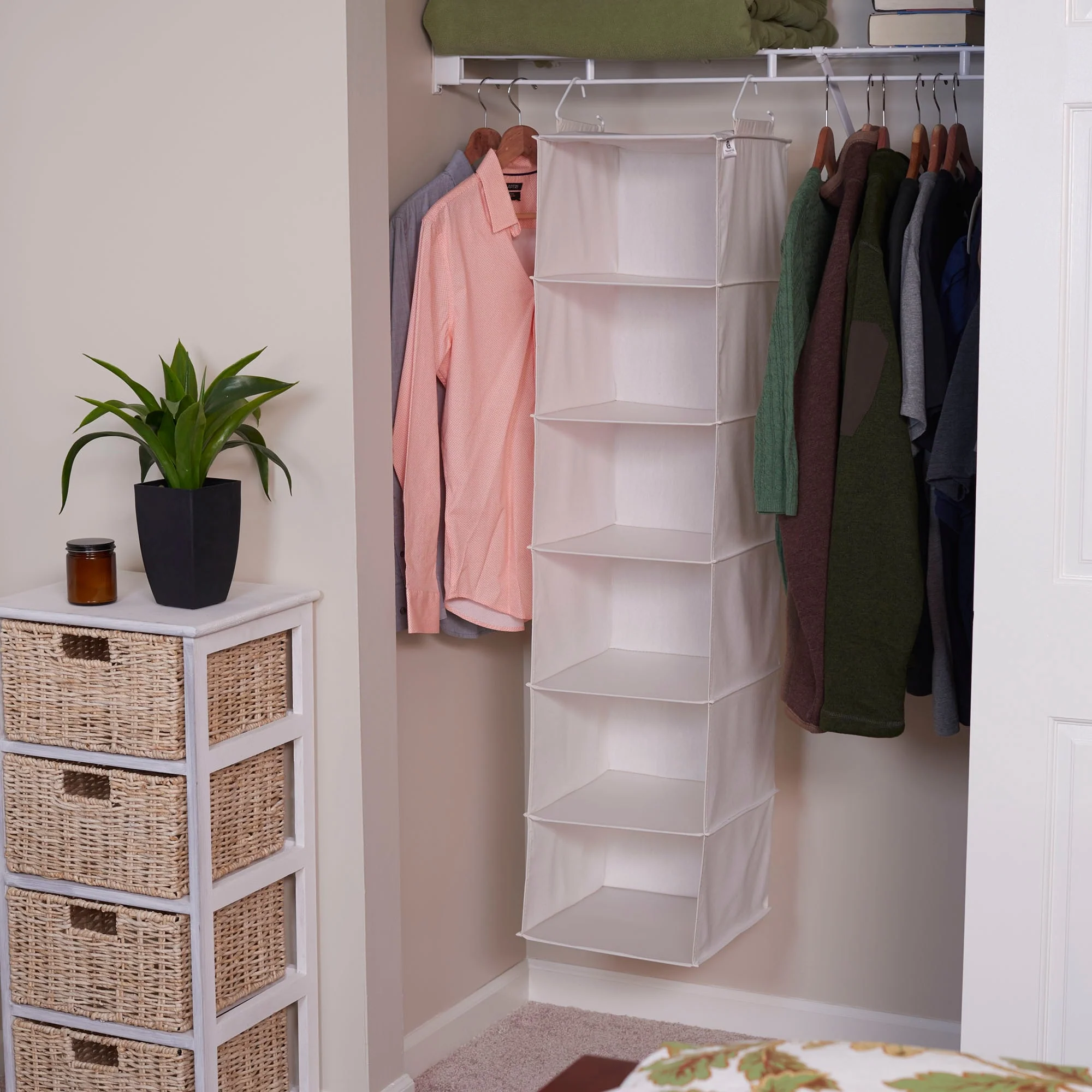 Household Essentials 6-Shelf Hanging Closet Organizer