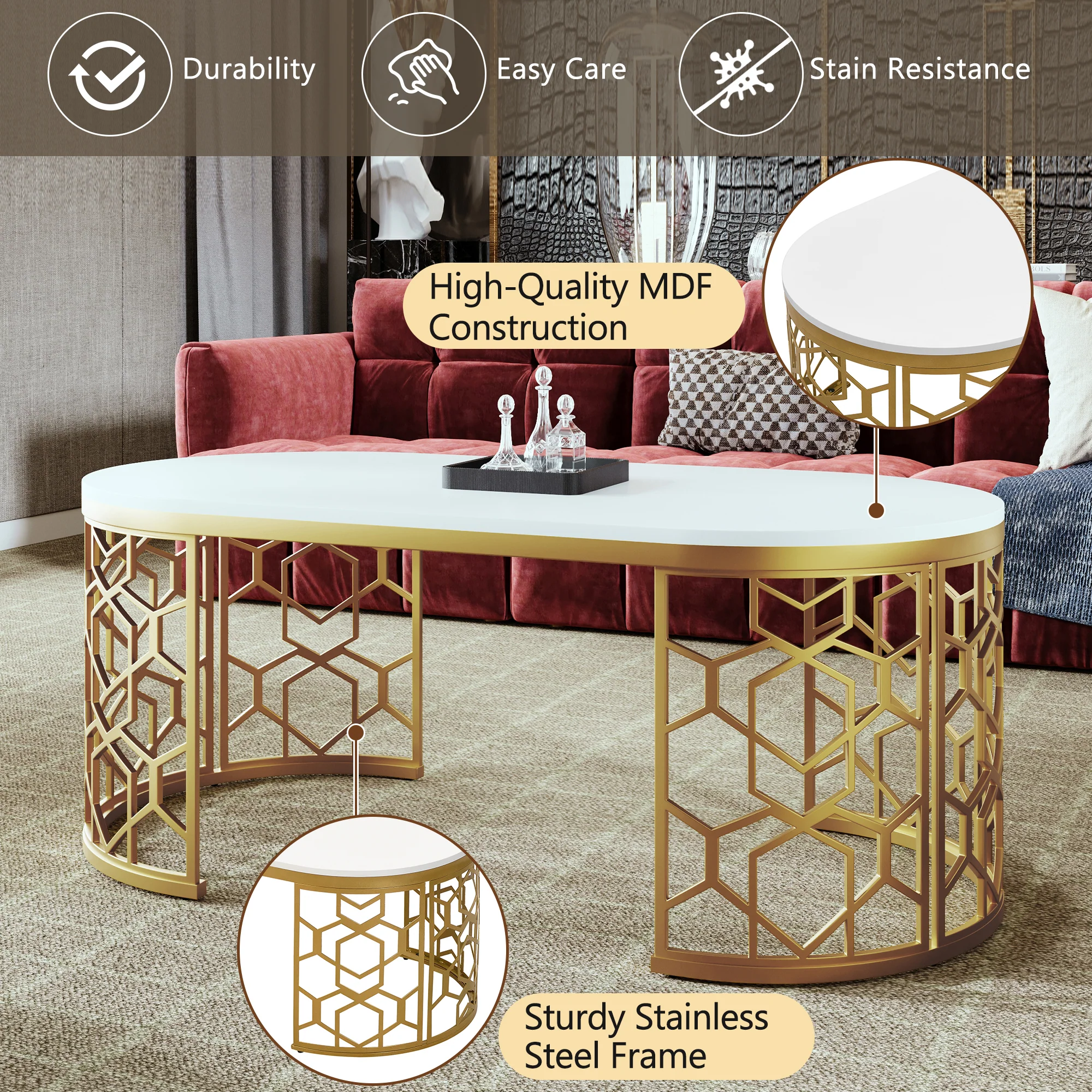 Modern Oval Coffee Table