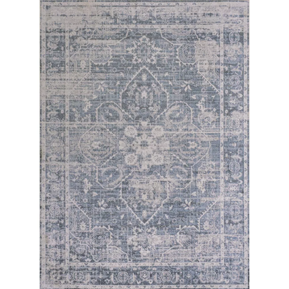 Shaii Global Medallion Low-Pile Machine-Washable Area Rug