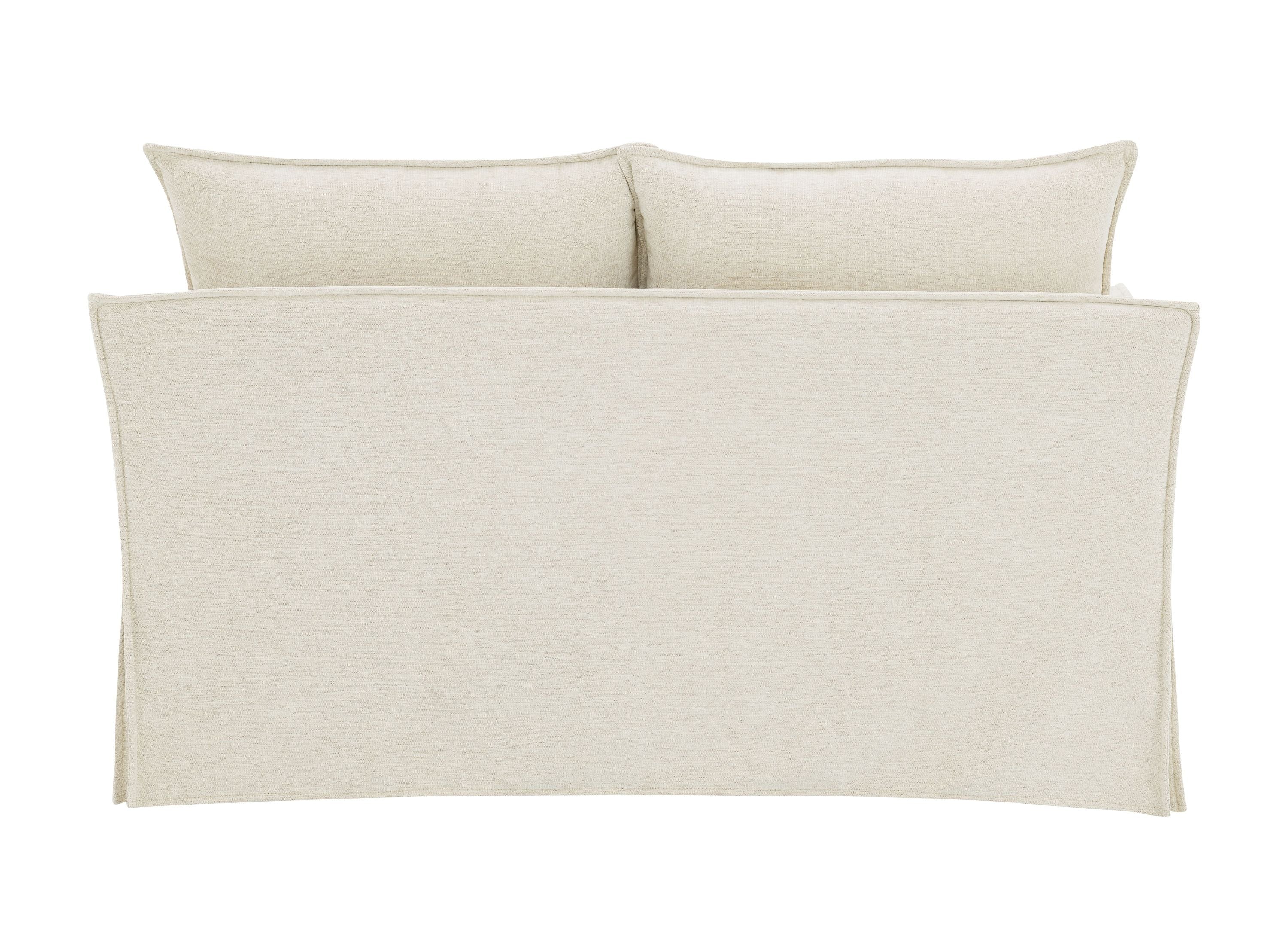 Shane Beige Linen Loveseat with Pillows