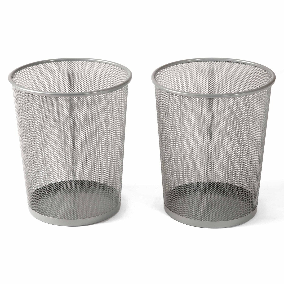 Seville Classics 6 Gal. Round Mesh Trash Can Recycling Bin (2-Pack)