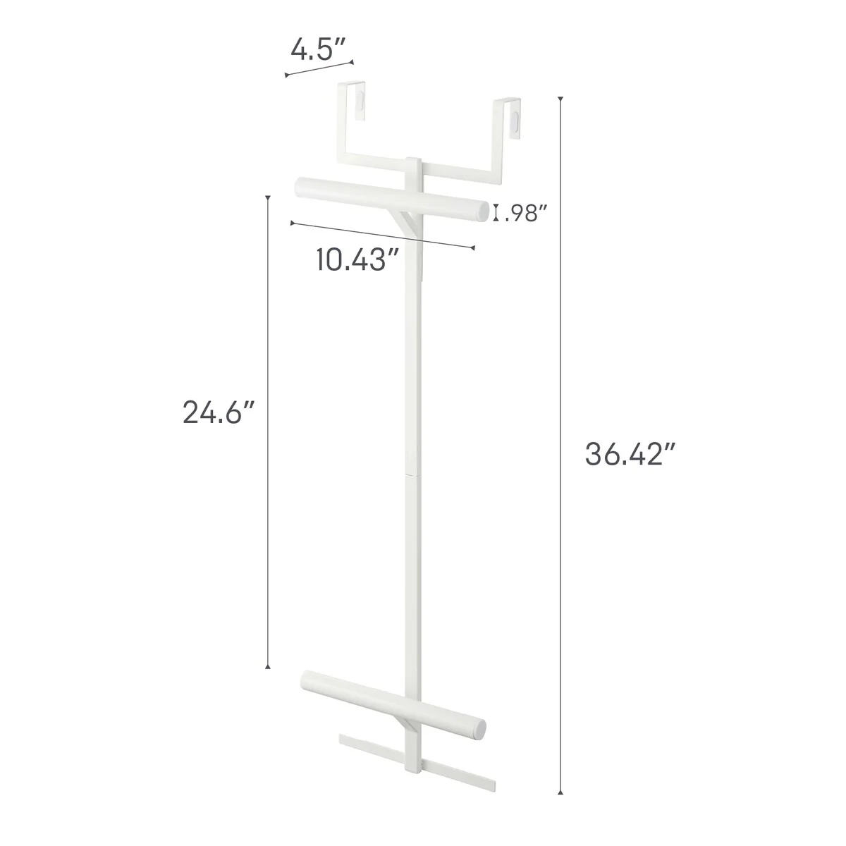 Yamazaki Home Over-the-Door Backpack Hanger, Steel, Holds 22 lbs - L 4.53 x W 10.43 x H 36.42 inches