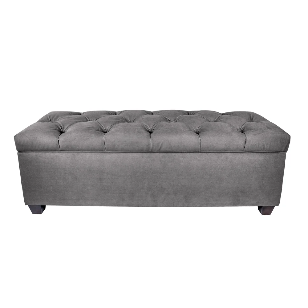 MJL Furniture-Sole Secret Obsession Diamond-tufted Shoe Storage Bench