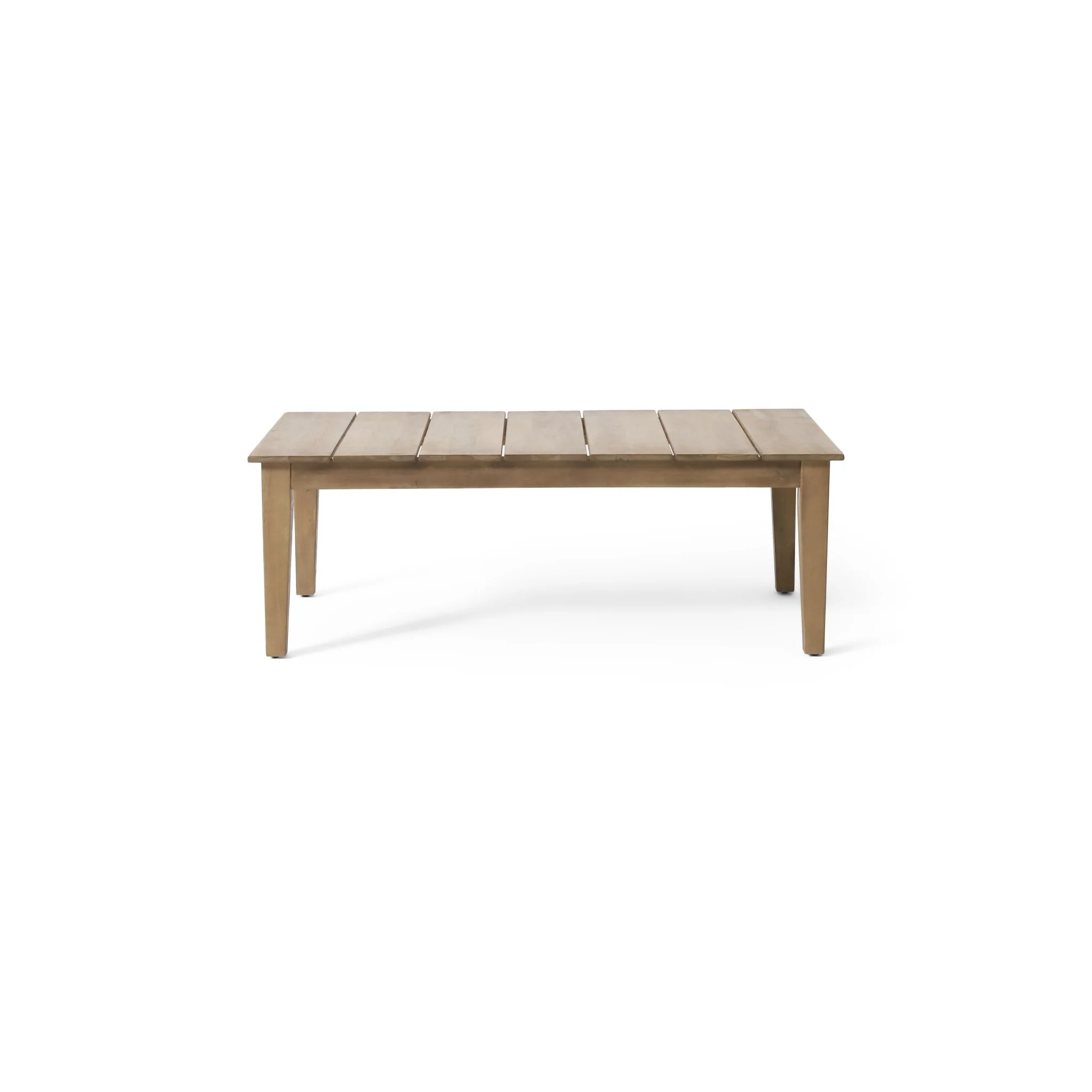 Outdoor Coffee Acacia Wood Table with Slat Panel Top