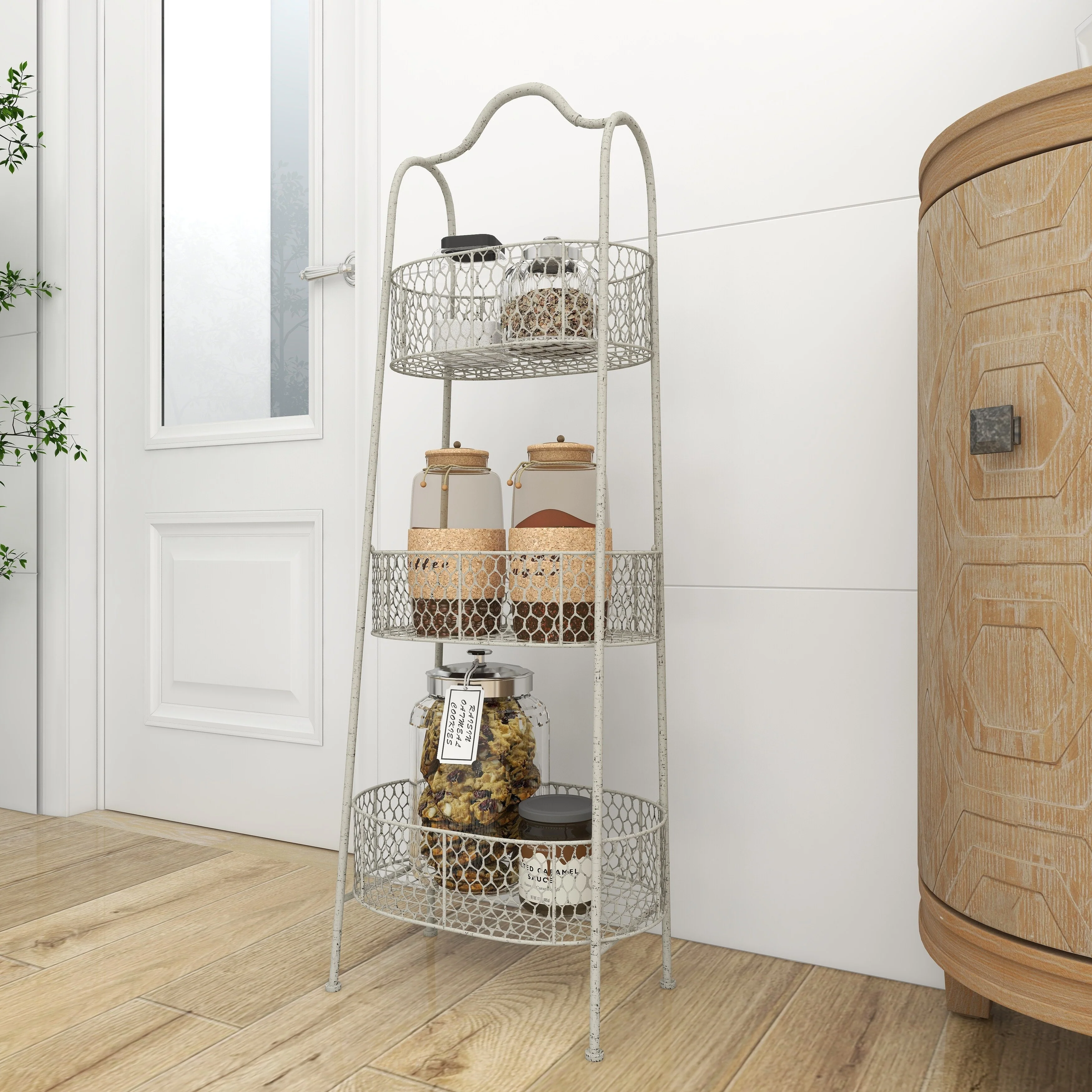 Iron Farmhouse Storage Cart 41 x 15 x 10 - 15 x 10 x 41