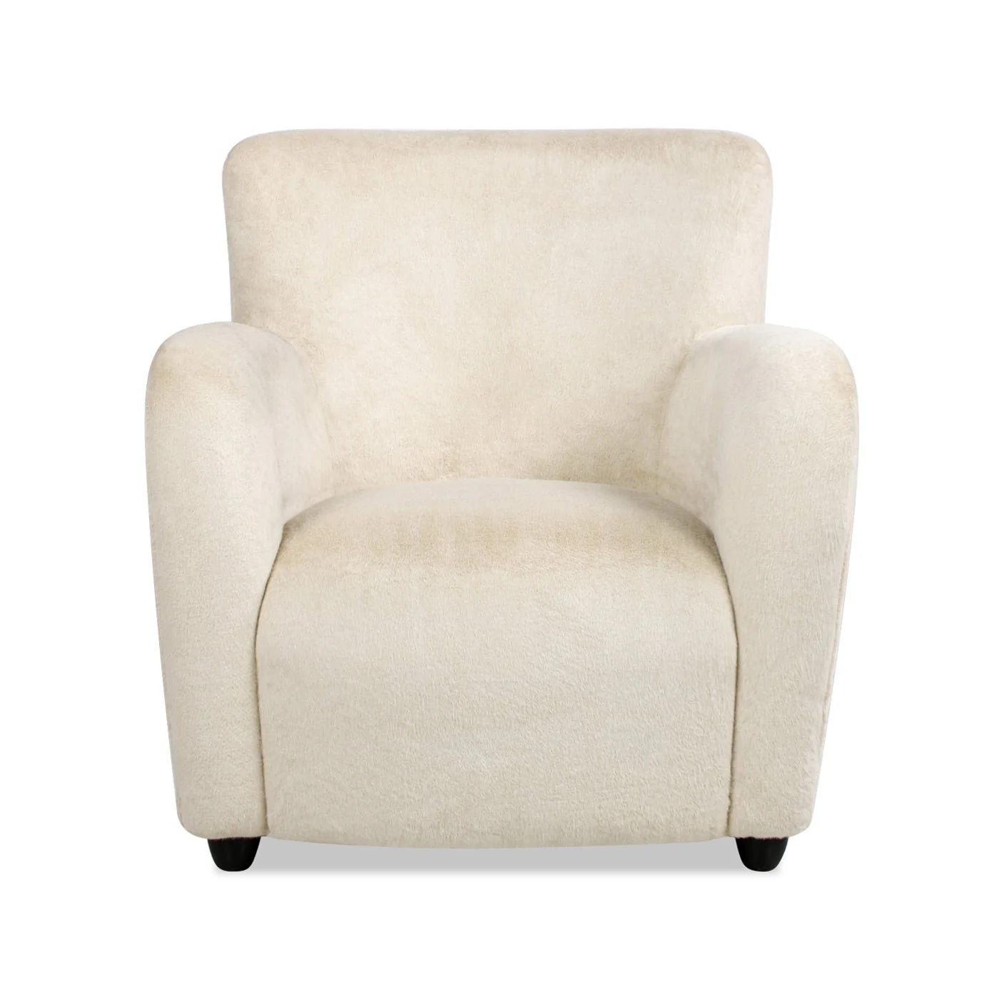 Upholstered Arm Chair with Curved Back