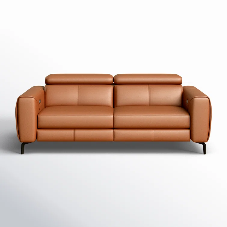 82'' Leather Power Reclining Sofa