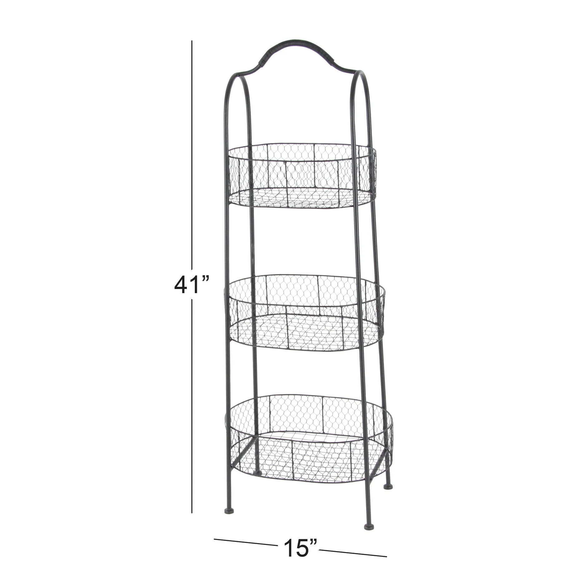 Iron Farmhouse Storage Cart 41 x 15 x 10 - 15 x 10 x 41