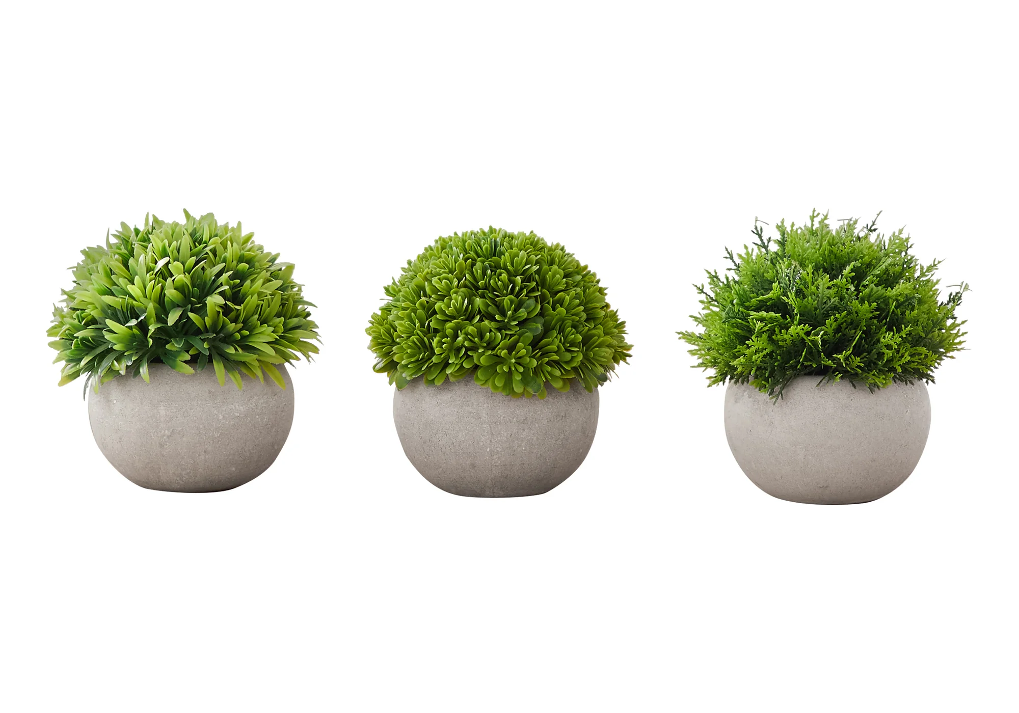 5 Tall Artificial Grass Plant with Pots, Set of 3