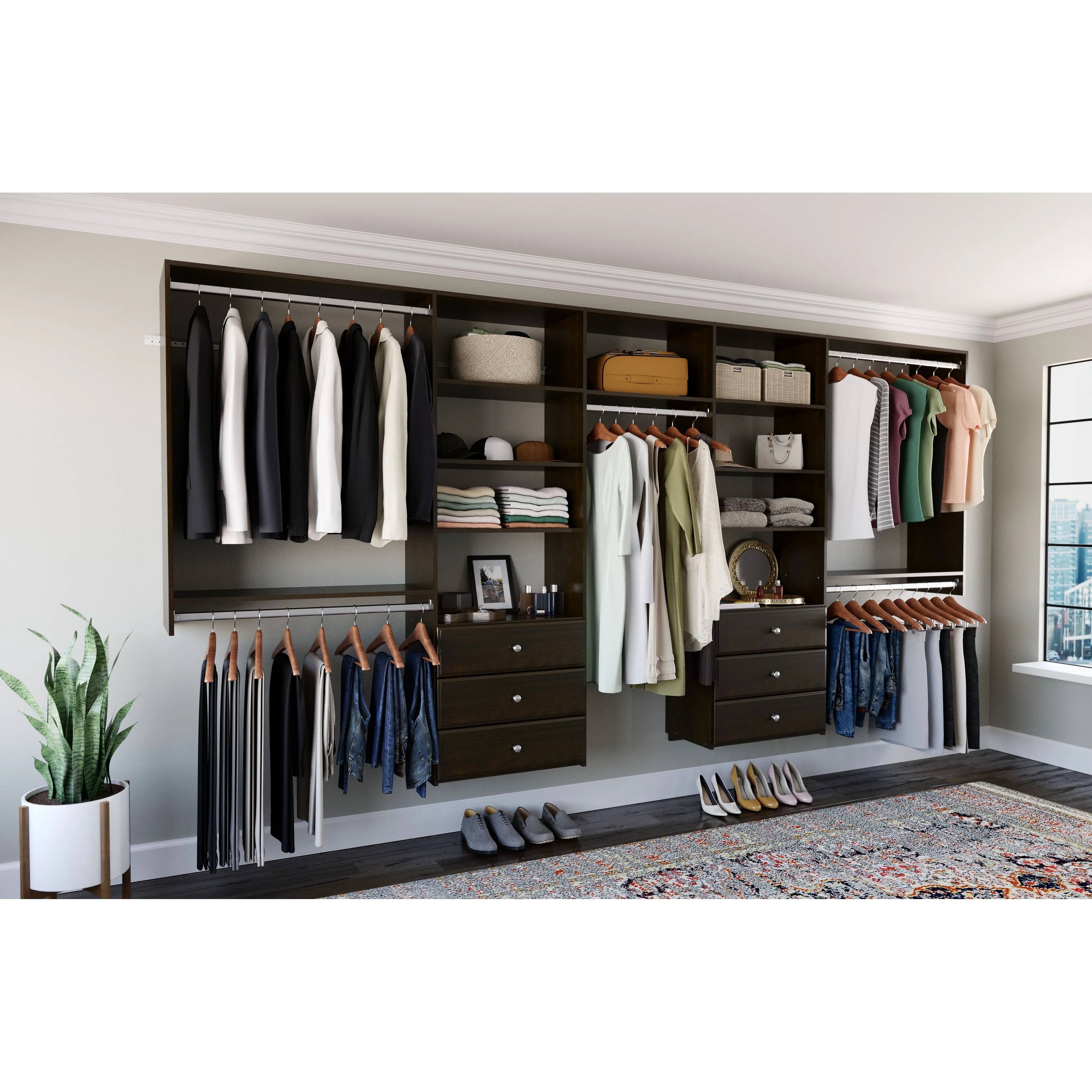 Easy Track 12 Ft. W. Deluxe Laminate Closet Kit