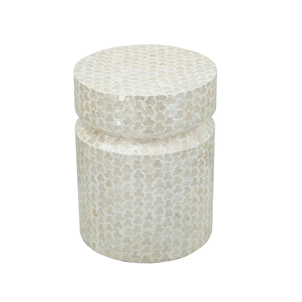 Round Capiz Side Table
