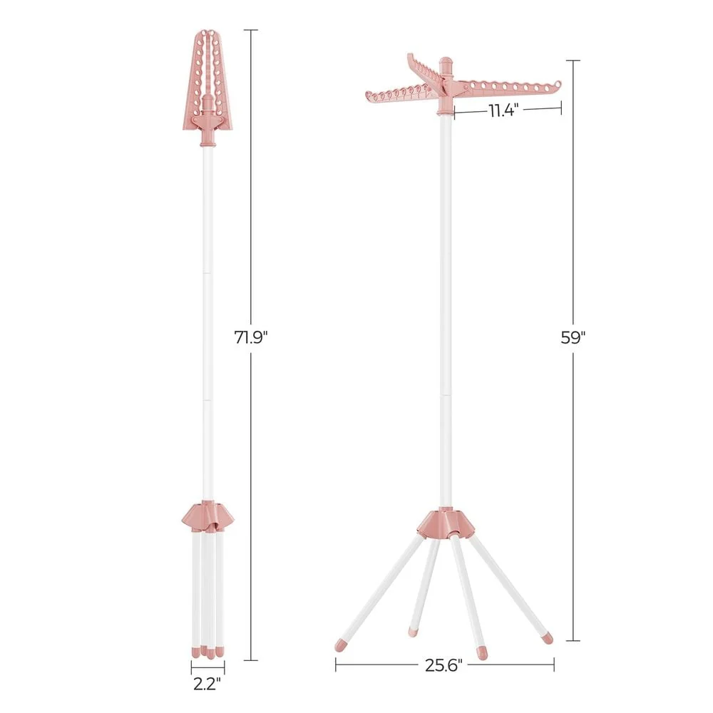 Stainless Steel Foldable Clothes Drying Rack with 360° Rotatable Arms Large Capacity and Space-Saving Design