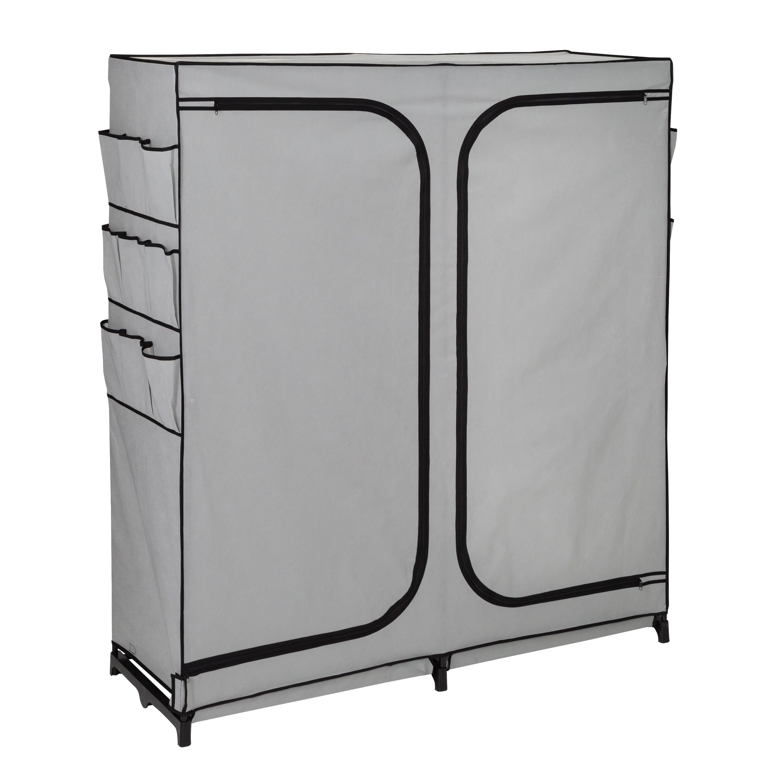 Honey-Can-Do Grey 2-Door Portable Closet with 18-Pockets