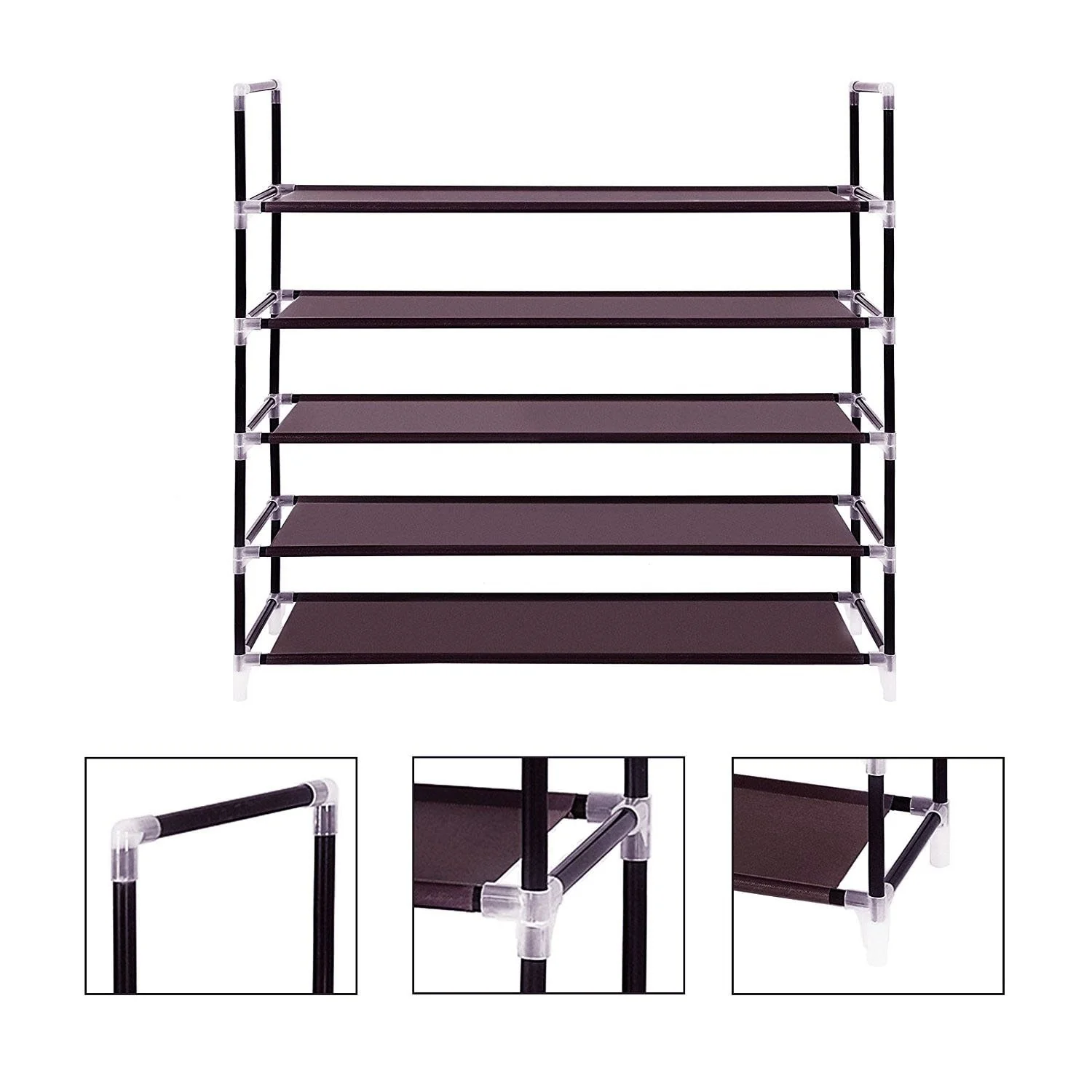 3/5/6/8/9/10-tier Extra-wide Metal/Non-woven Fabric Shoe Rack