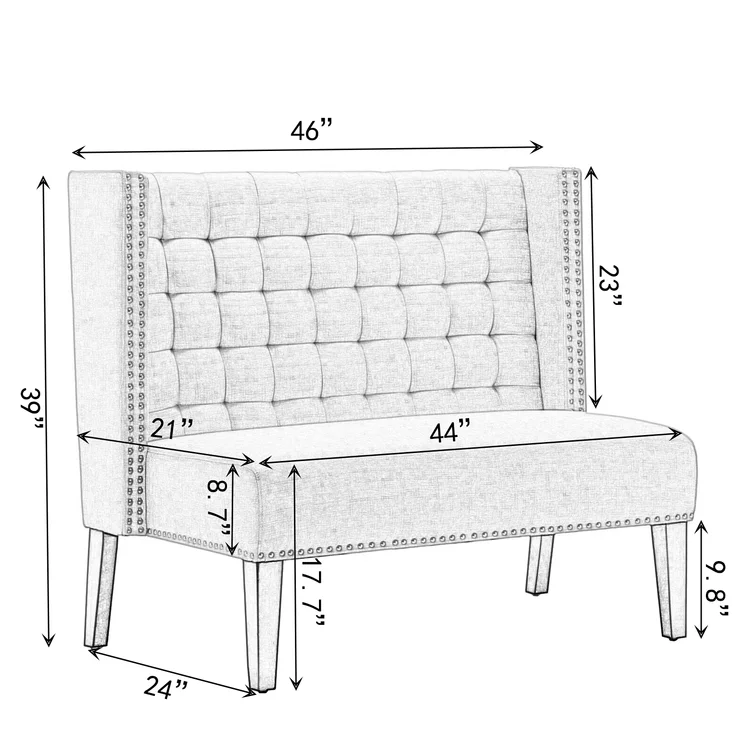 Attaway 46.06'' Upholstered Loveseat