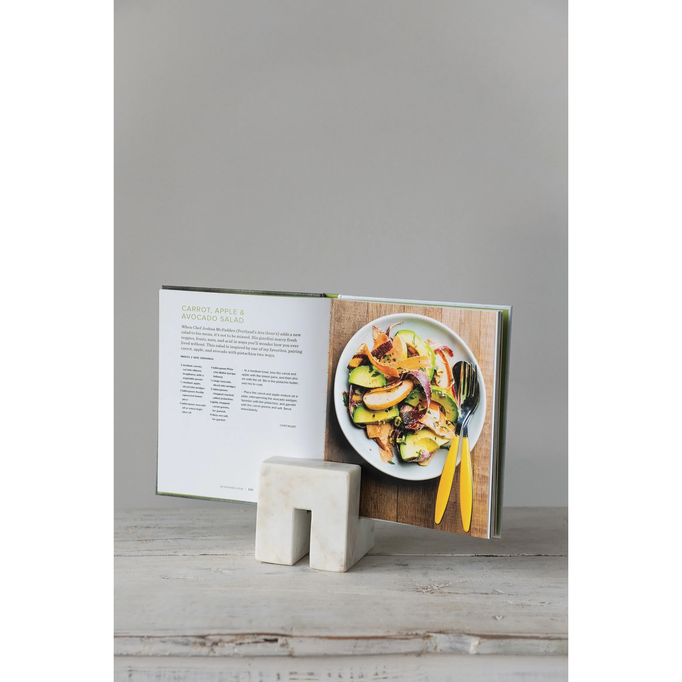 Contemporary Marble Cookbook Stand