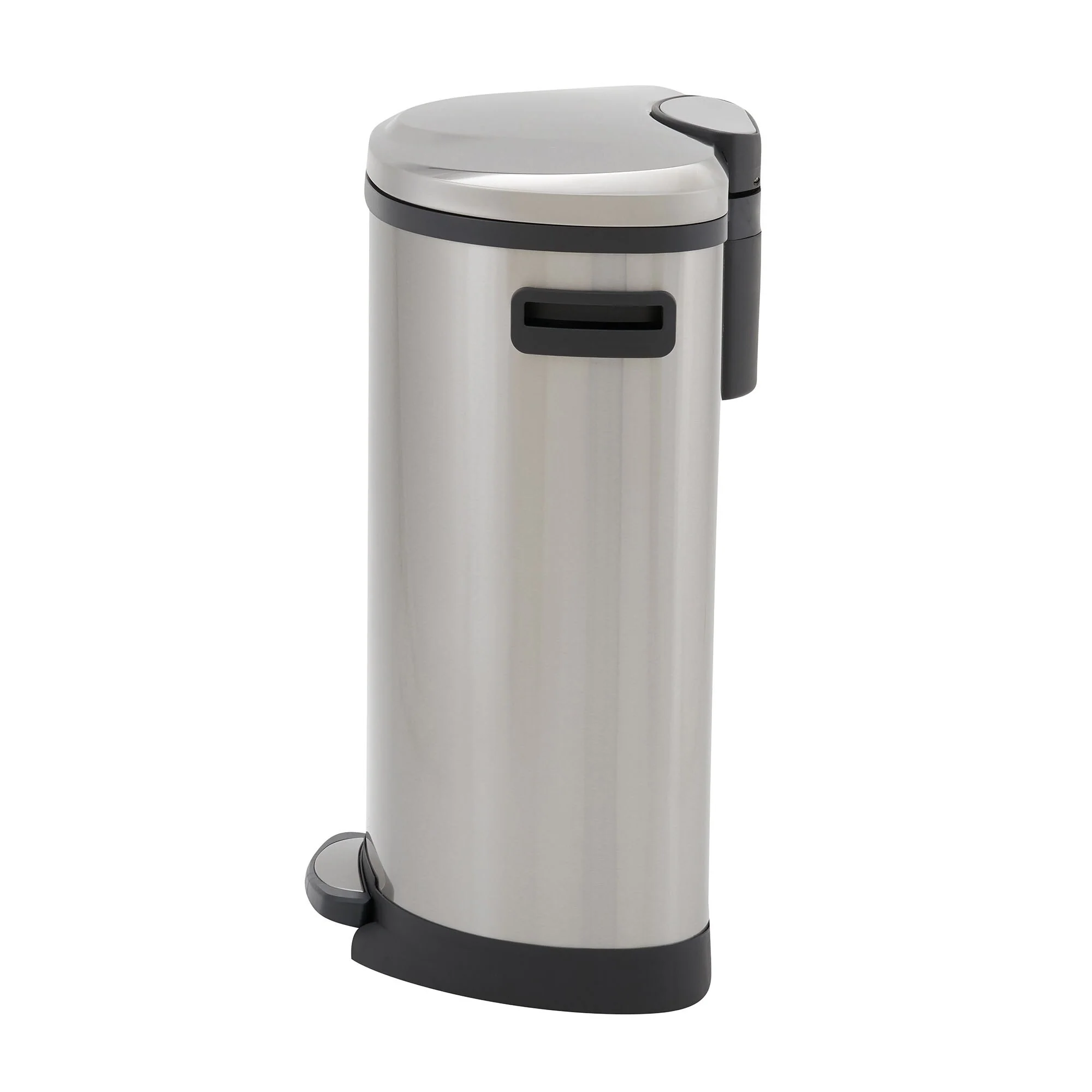 Household Essentials Stainless Steel Step Trash Can with Plastic Liner