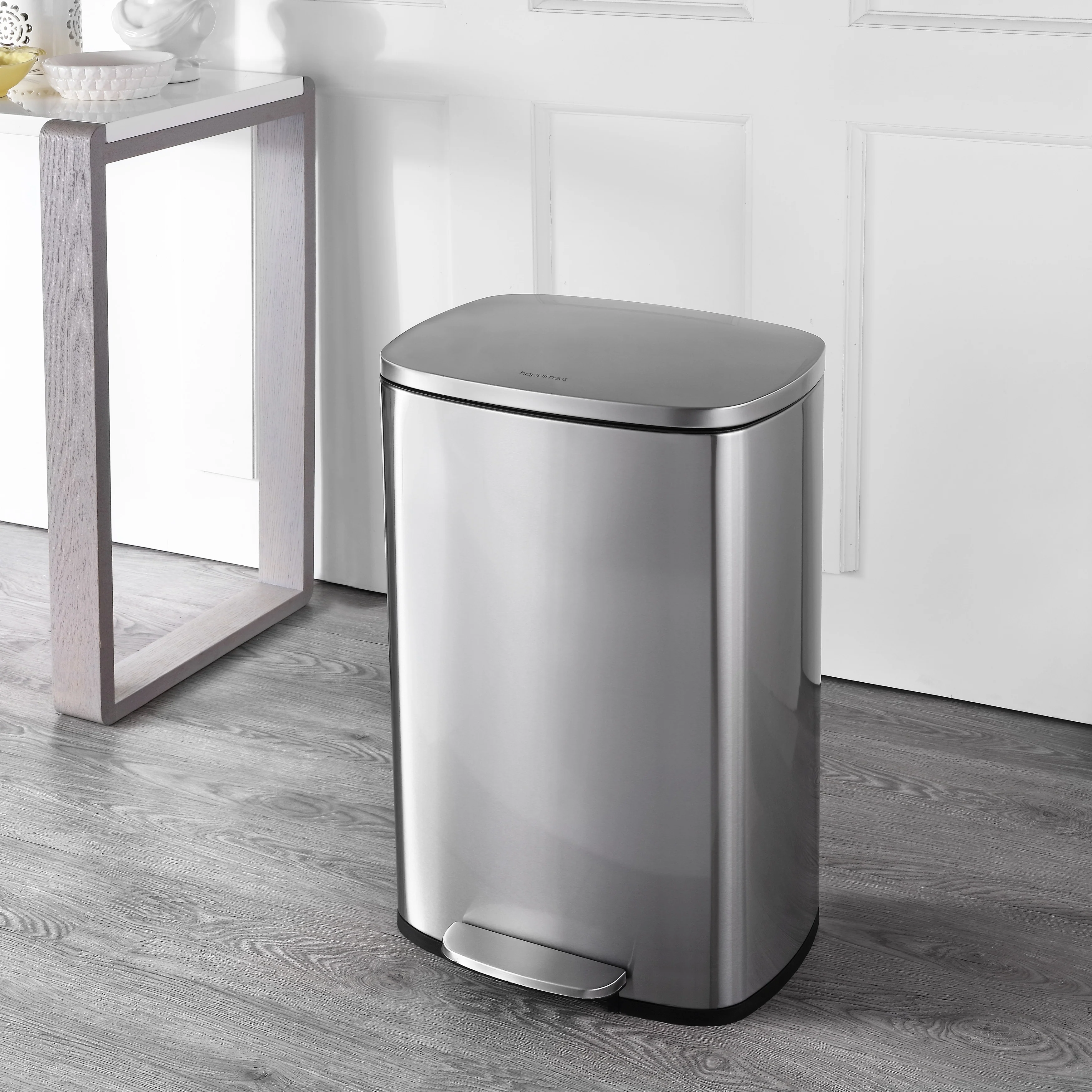 happimess 13-Gallon Trash Can with Soft-Close Lid and FREE Mini Trash Can
