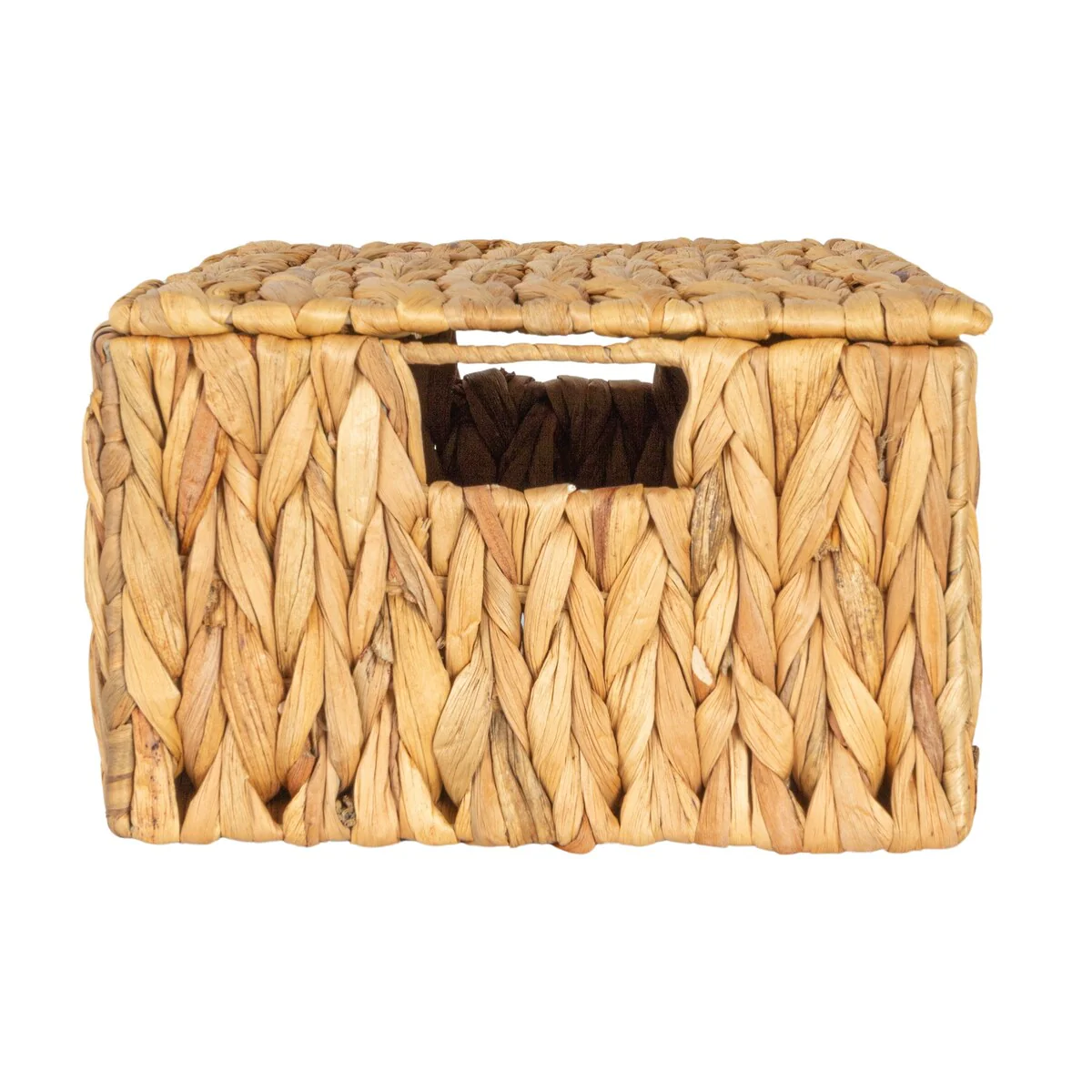 Household Essentials Water Hyacinth Nesting Basket Set with Lid, Set of 3 - 14.2