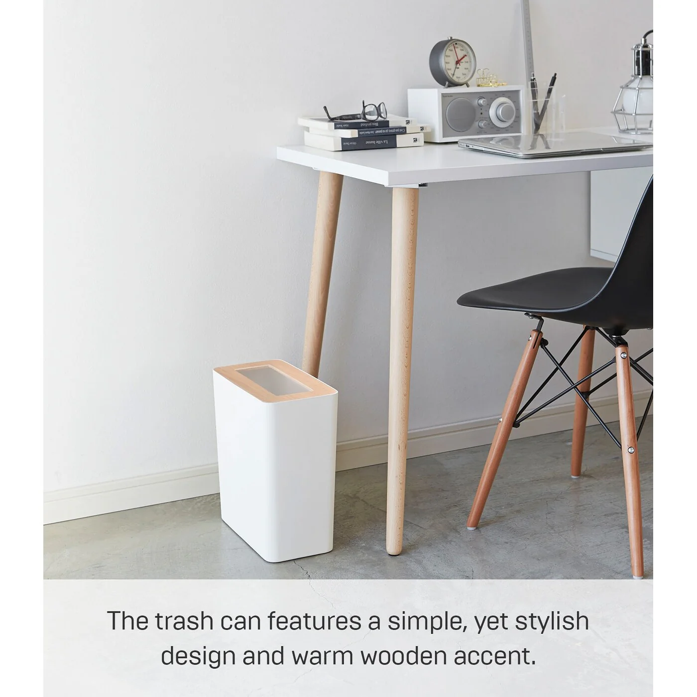 Yamazaki Home Trash Can - Two Styles, Steel & Wood