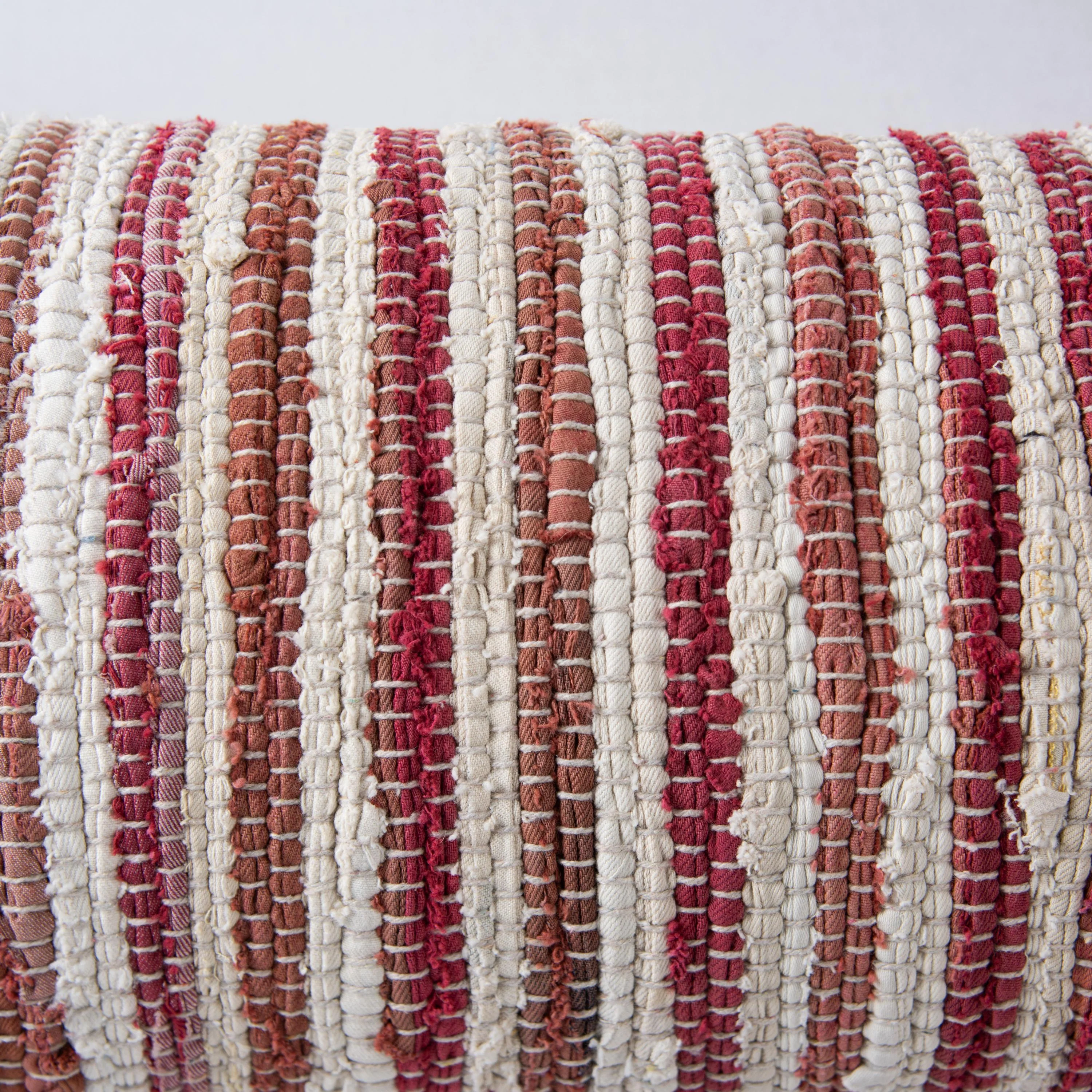 Woven Recycled Stripe Lumbar Pillow