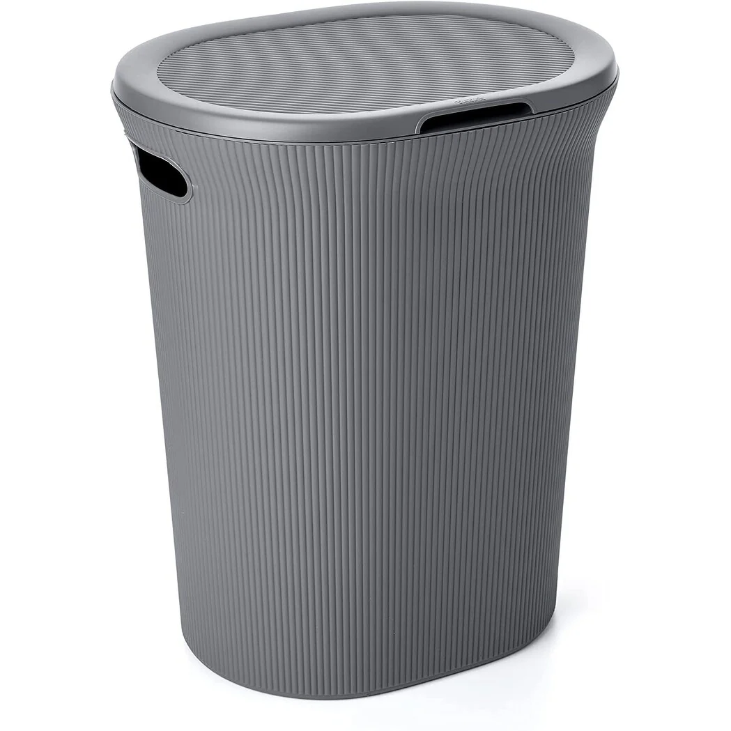 Superio 40 L Ribbed Laundry Hamper with Lid - Capacity: 40l