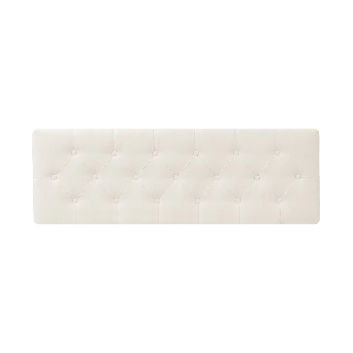 LUE BONA Modern Upholstered Storage Ottoman Button Tufted Storage Bench with Linen Seat End of Bed - 17.5 D X 50.4 W X 20.5 H