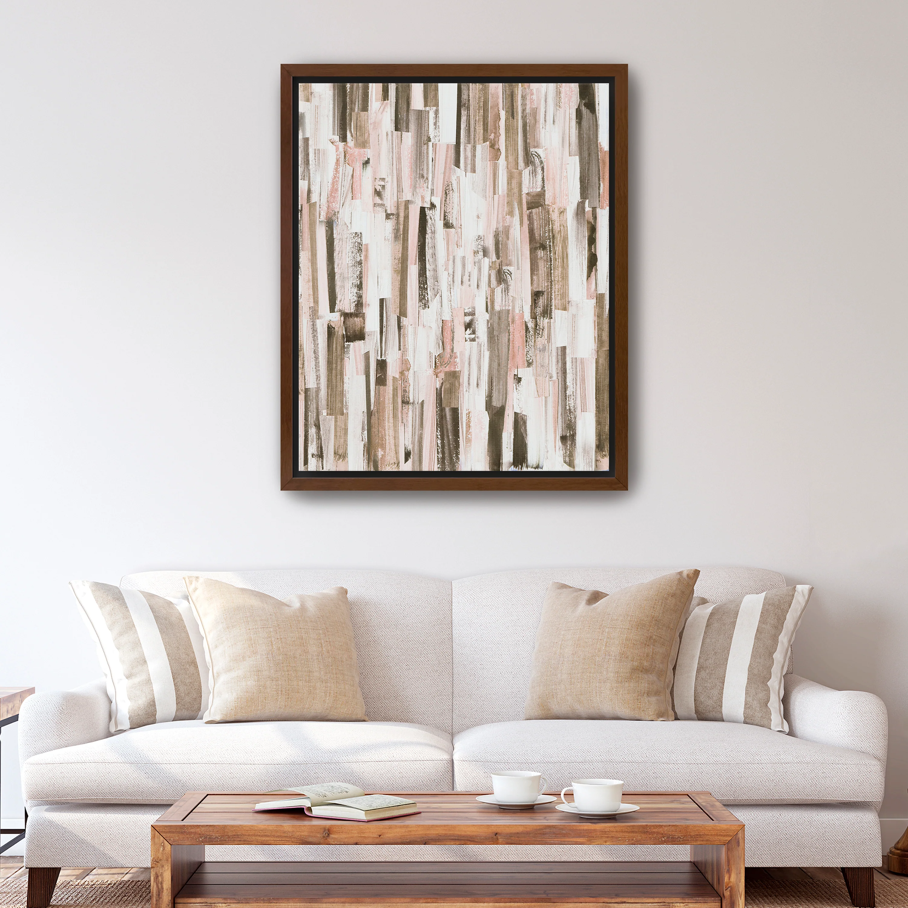 Parallel Brown Canvas Giclee