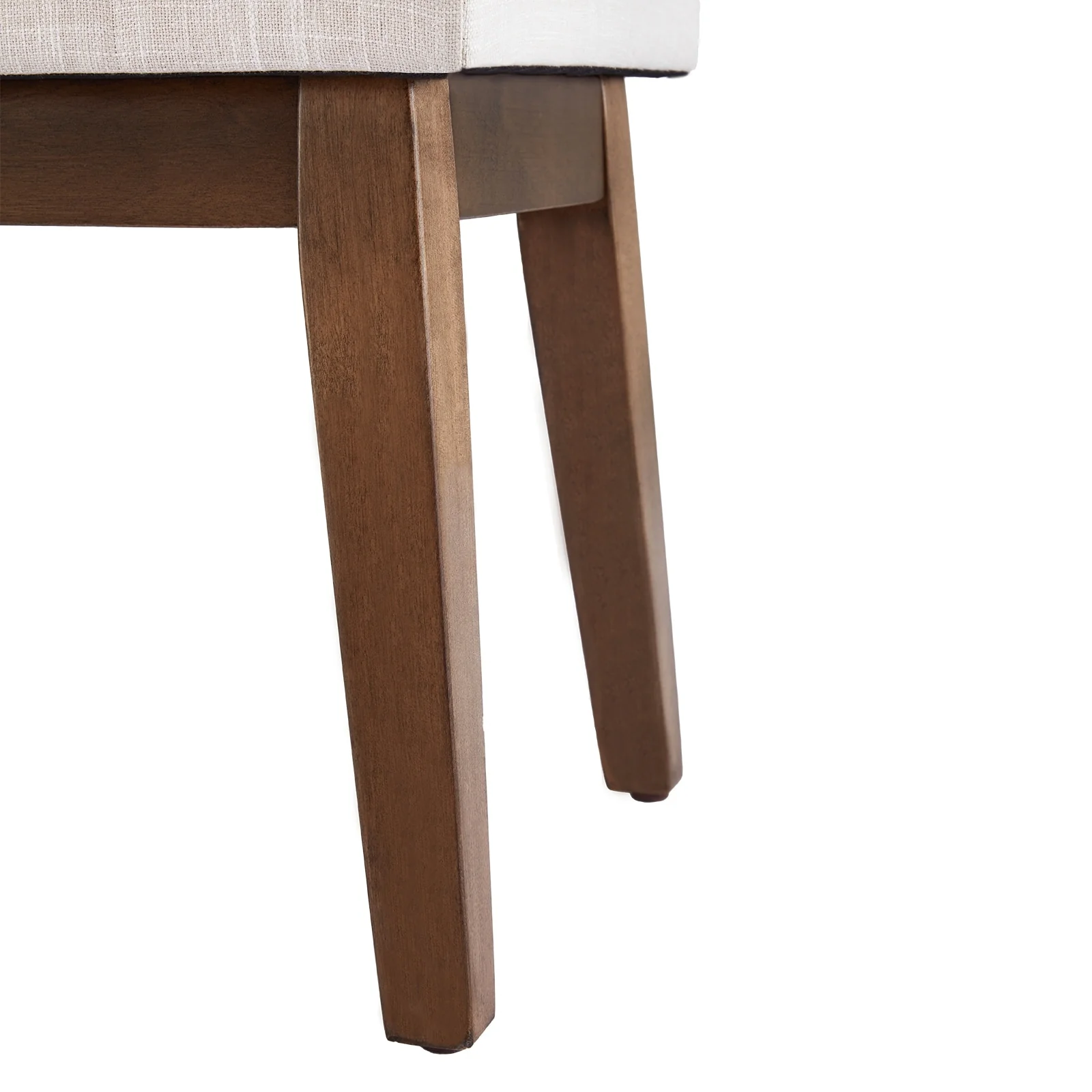 Button-Tufted Bench for End of Bed, Entryway Bench Beige/ Black/ Brown Solid Wood, Leather, Fabric 44-inch