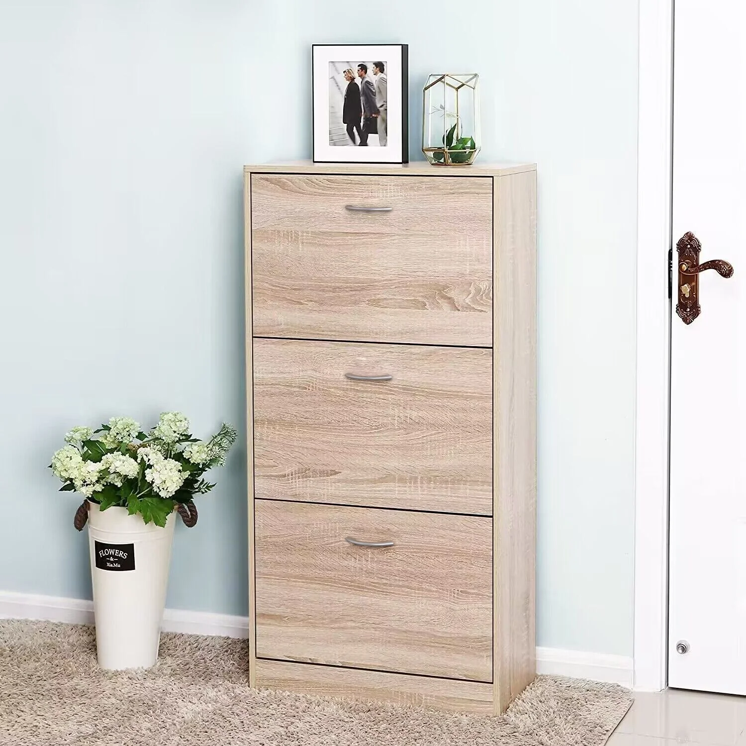Wood Shoe Rack Storage Organizer