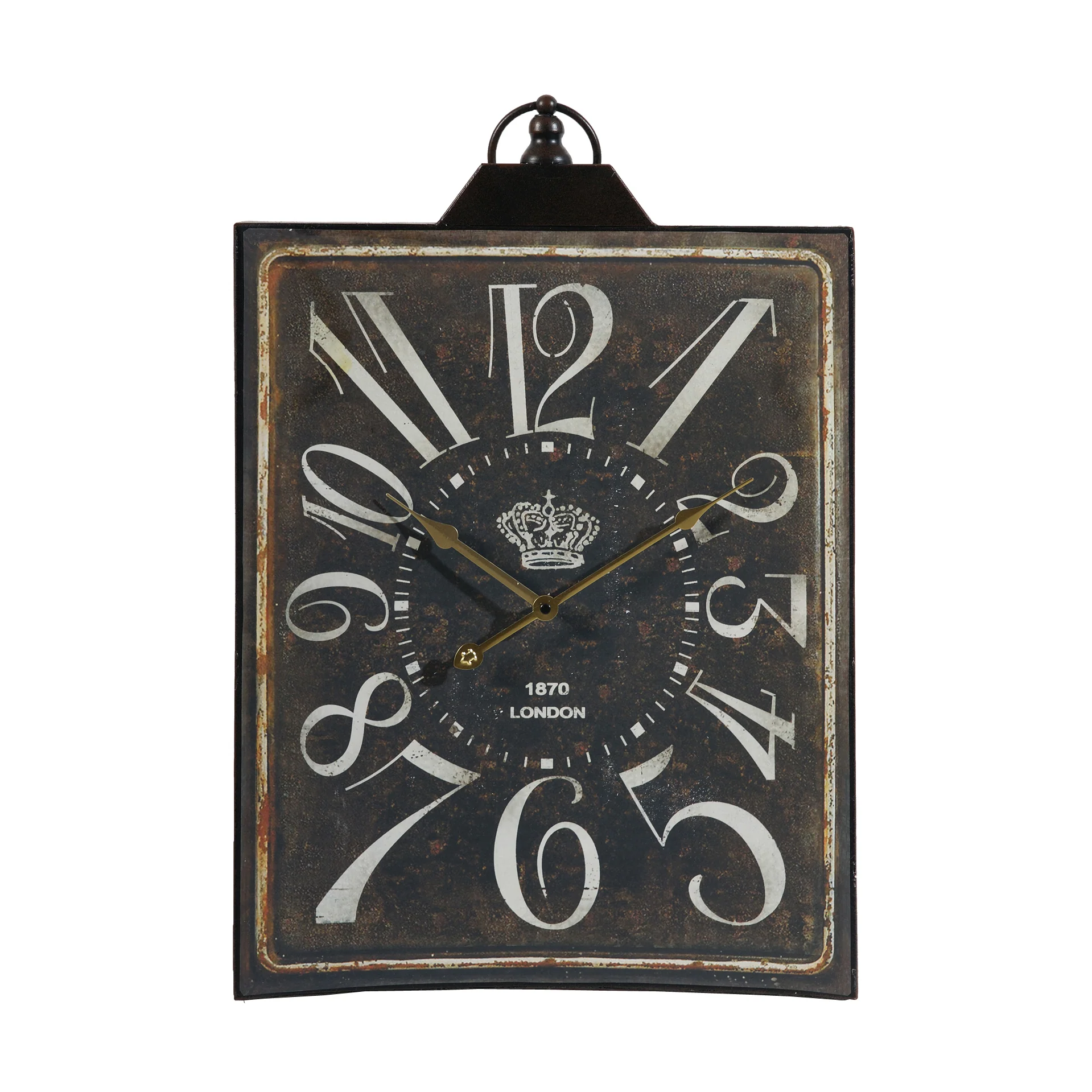 Rectangular Wall Clock with Numerals