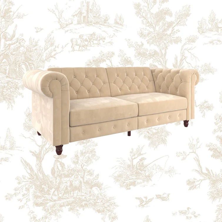 Dallas Twin 89.5'' Upholstered Tufted Convertible Sofa