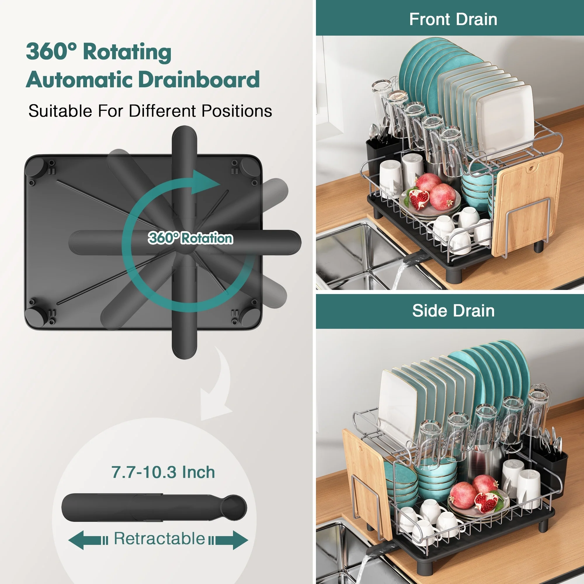 JASIWAY 2 Tier Kitchen Stainless Steel Dish Rack
