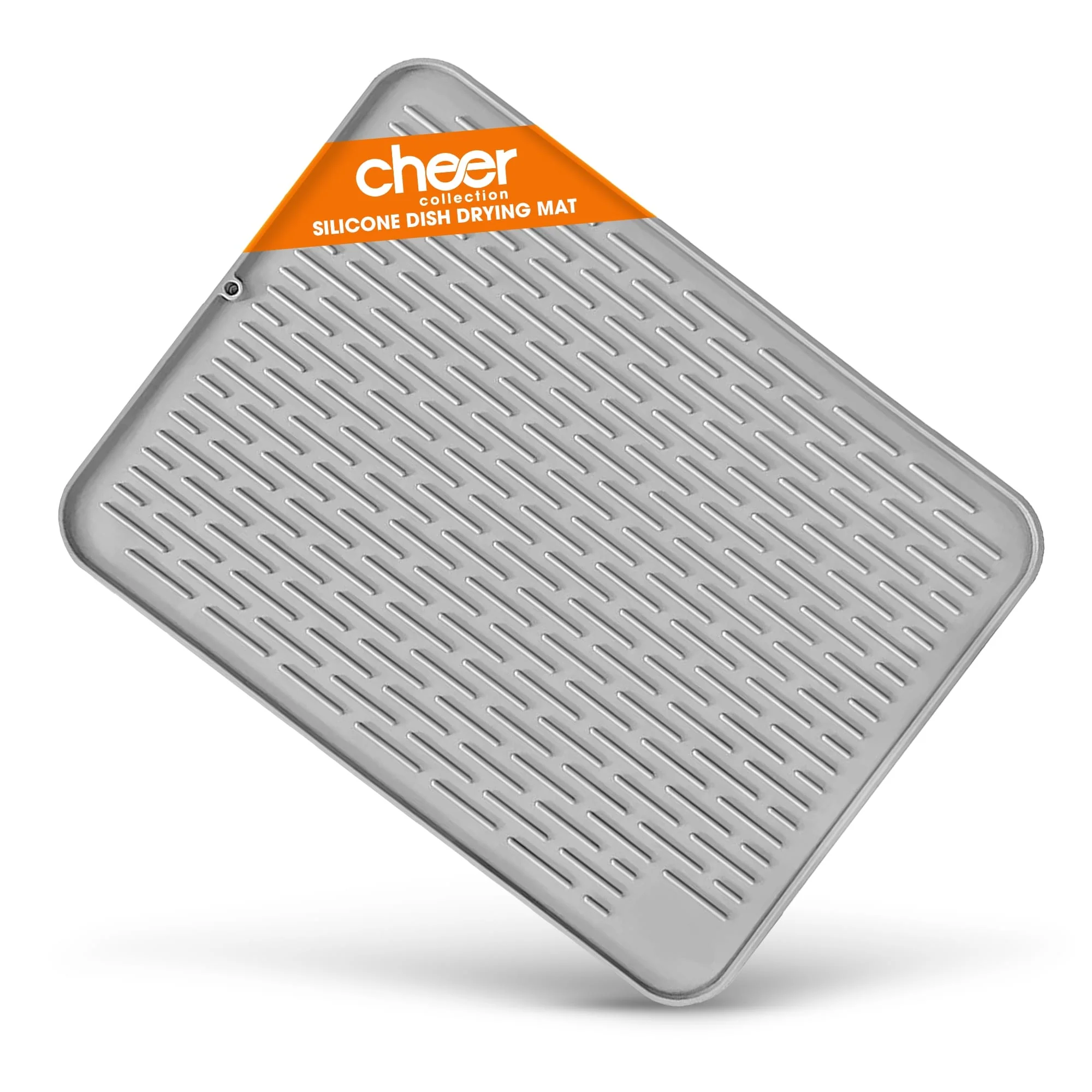 Cheer Collection Silicone Large Dish Drying Mat for Kitchen Counter