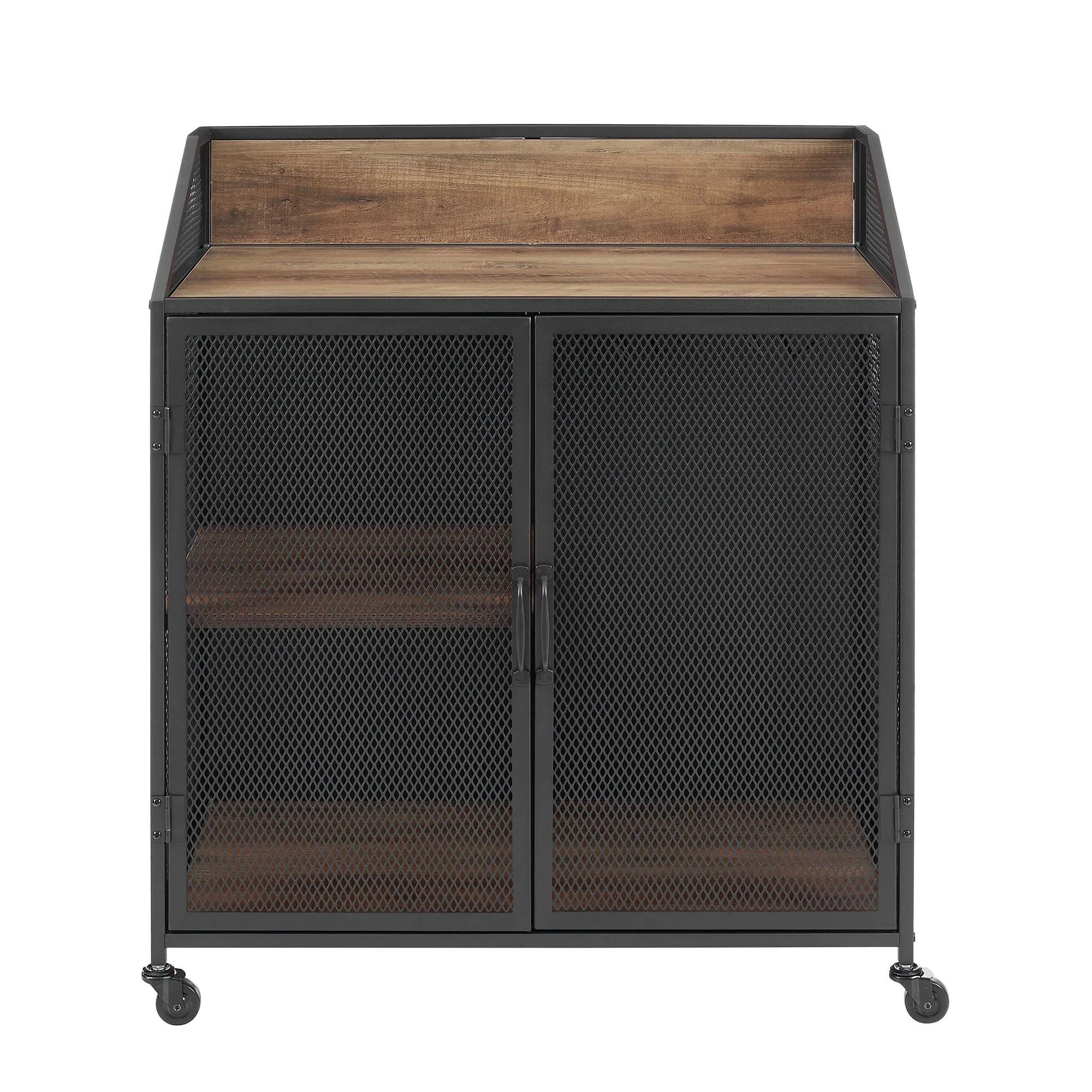 Middlebrook Pierpont Industrial Mesh Bar Cabinet