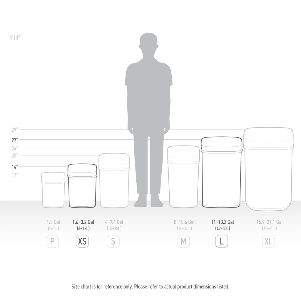 NINESTARS Motion Sensor Trash Can Combo CB-DZT-50-9/12-9