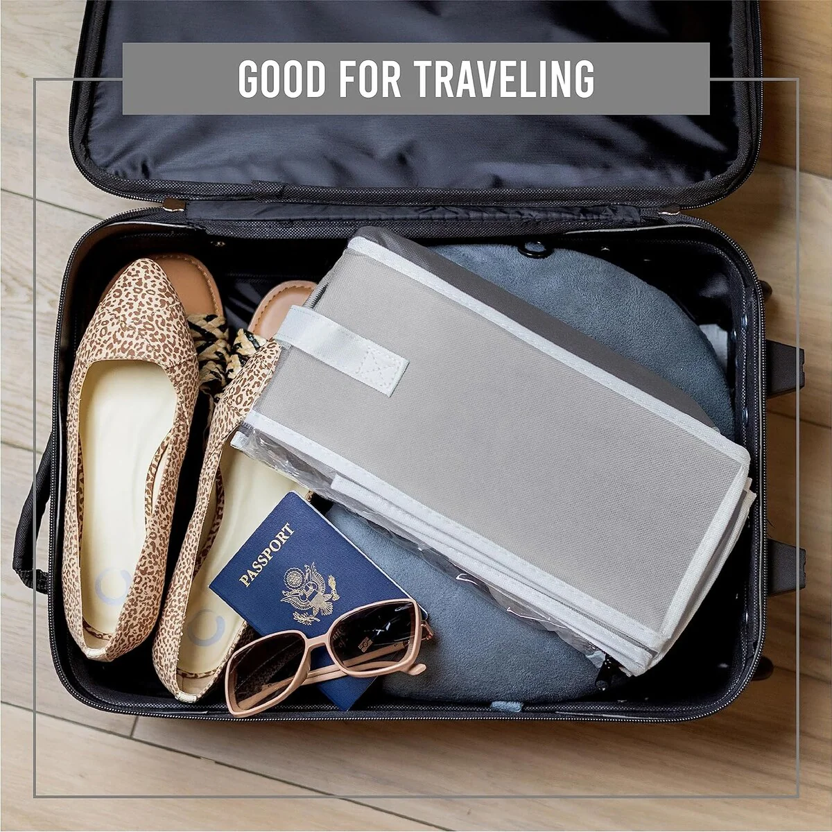 HOLDN' STORAGE Under Bed Shoe Organizer - Set of 2, Tear-Resistant 600D Material - Holds Up to 32 Pairs of Shoes