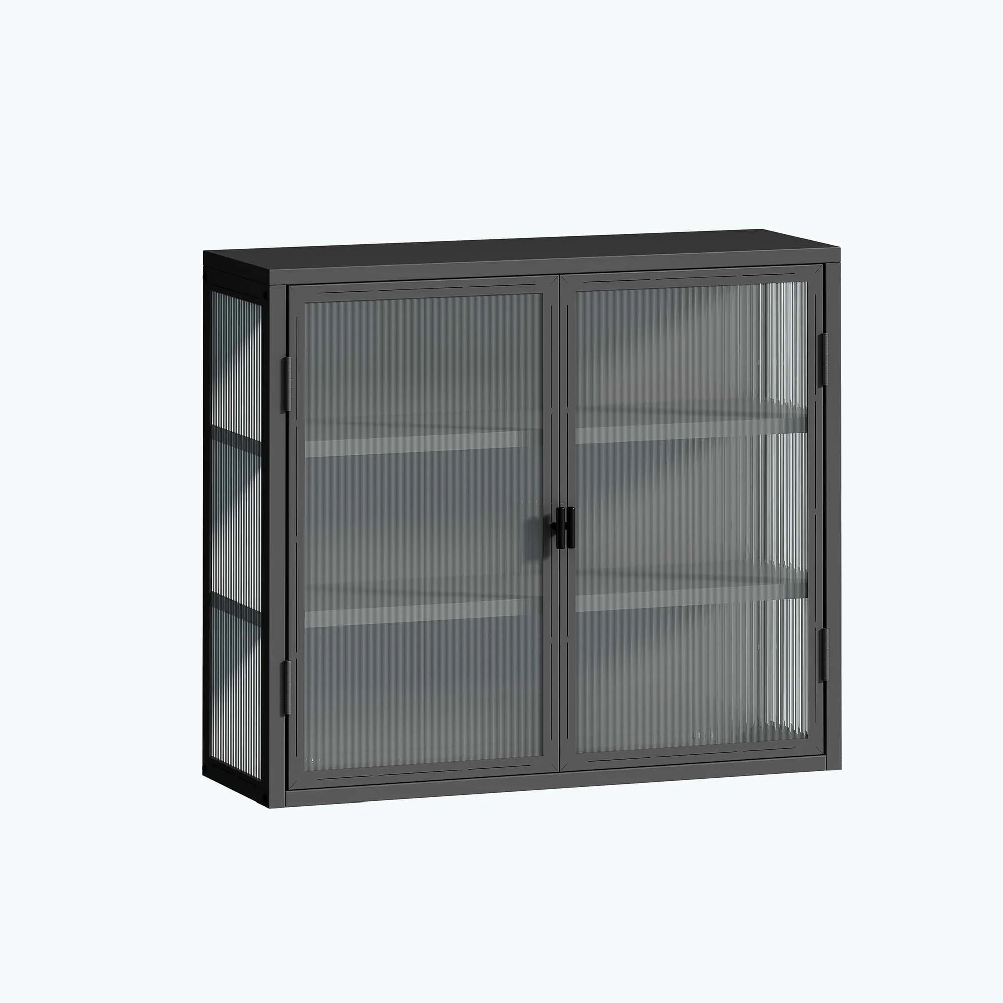 Retro Style Glass Door Wall Cabinet