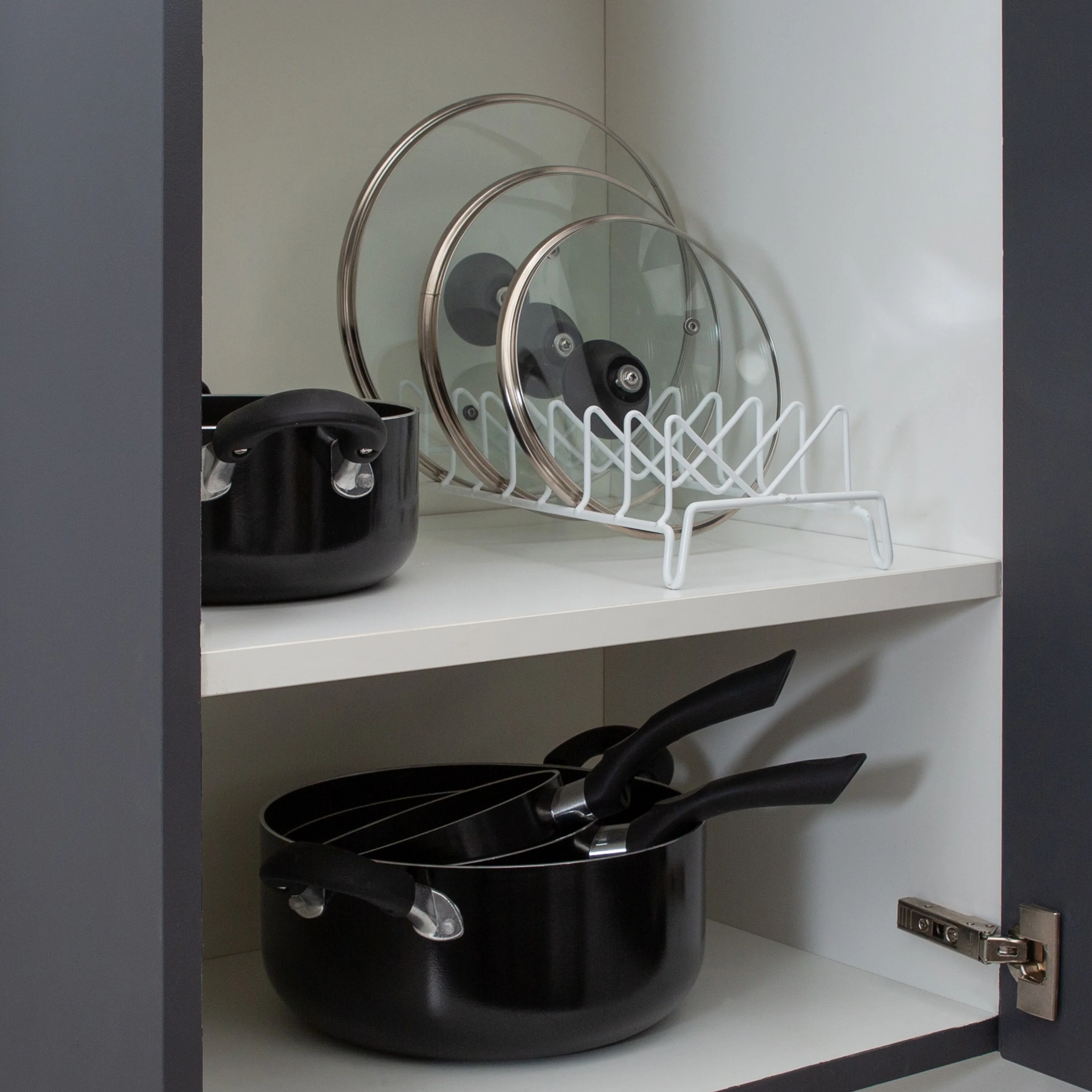 Kitchen Details Lid Organizer in White - 13.98