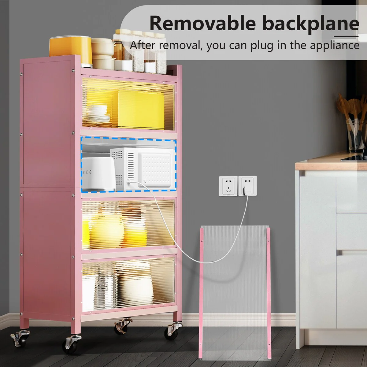 MEGA CASA 5 - Layer Steel Accent Cabinet with Door - N/A