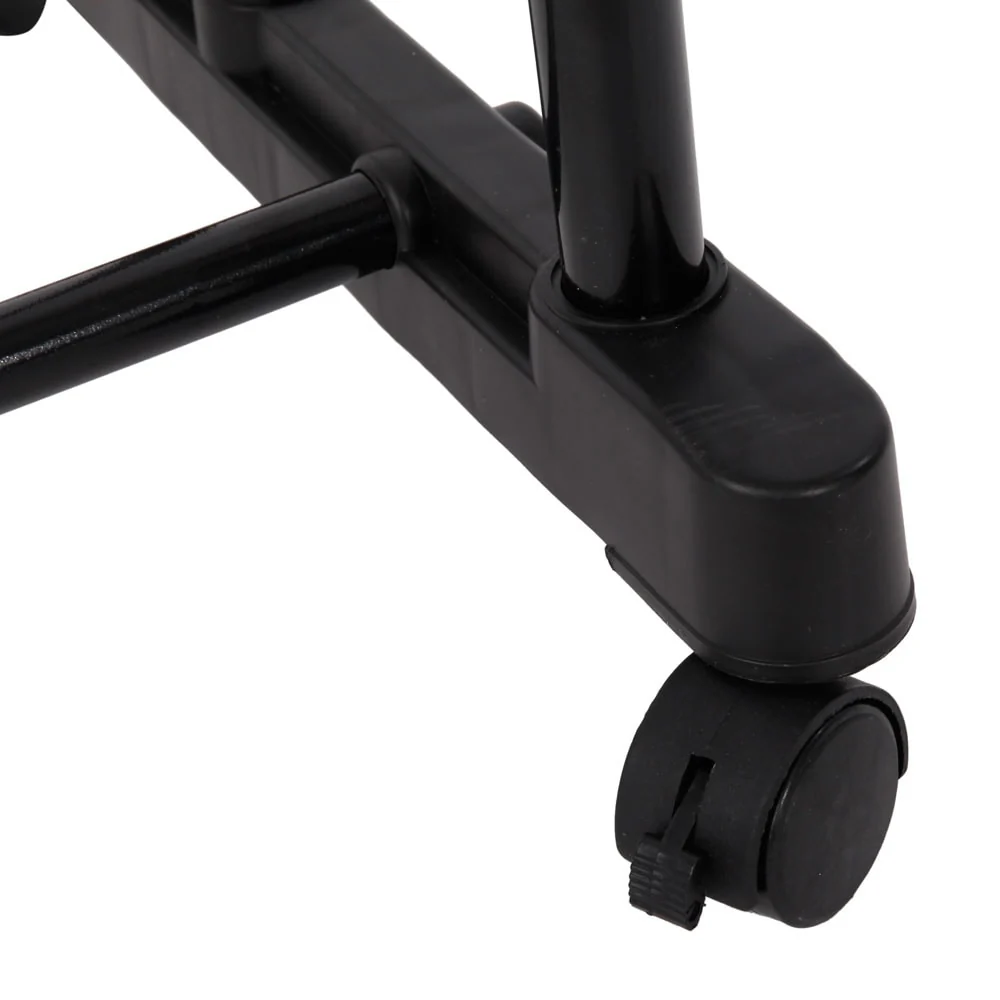Single-bar Horizontal-stretching Stand Clothes Rack Black