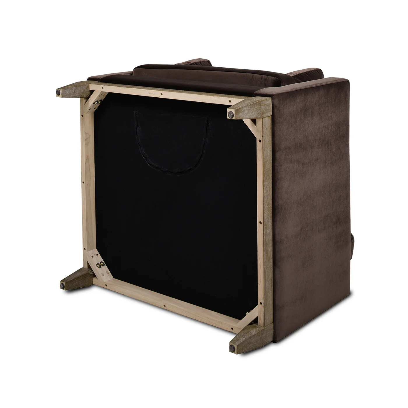 Contour Velvet Upholstered Accent Chair with Removable and Reversible Back