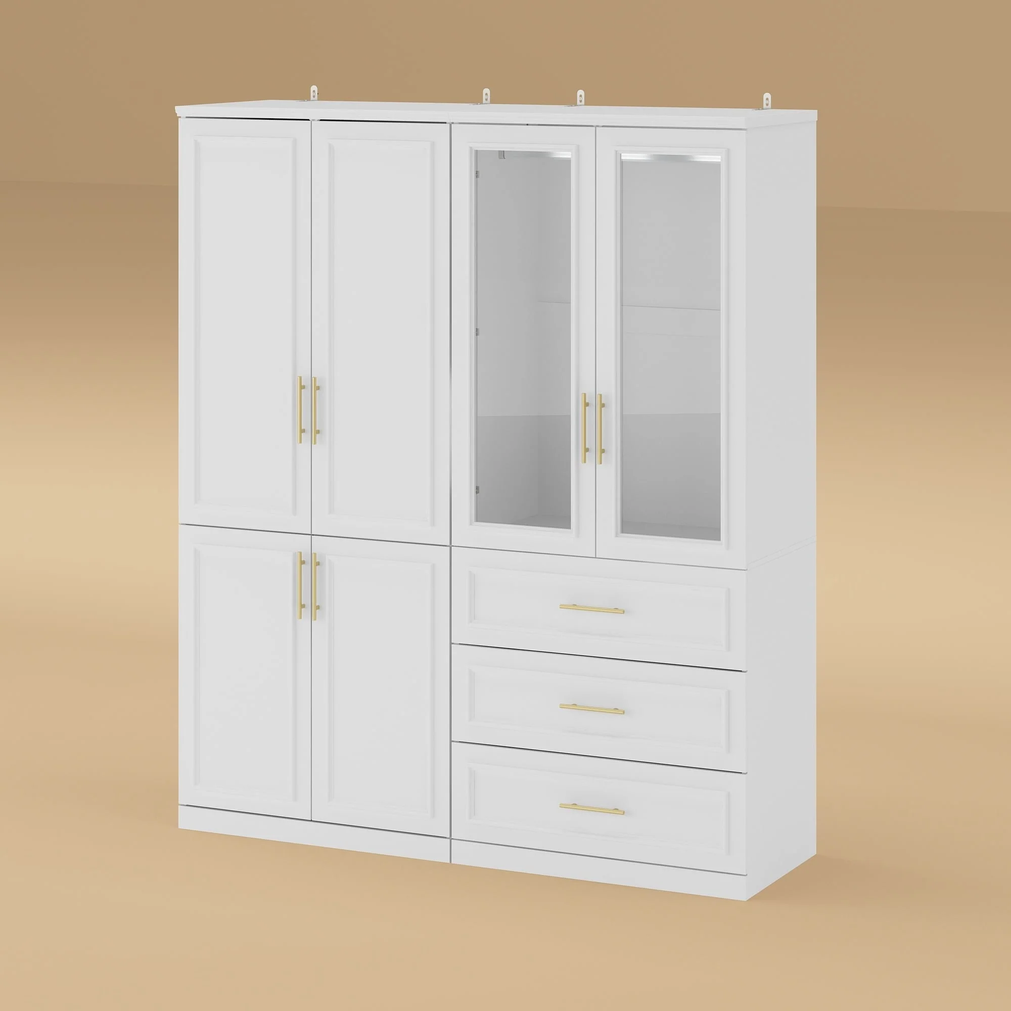 Modular Wardrobe Combo Armoires Closet Freestanding Cabinet Organizer