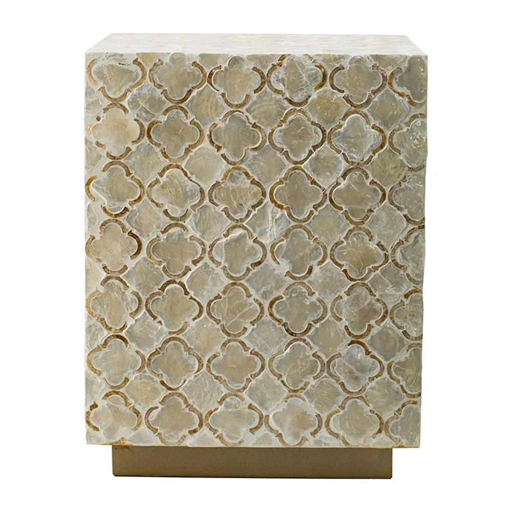 Square Capiz Side Table