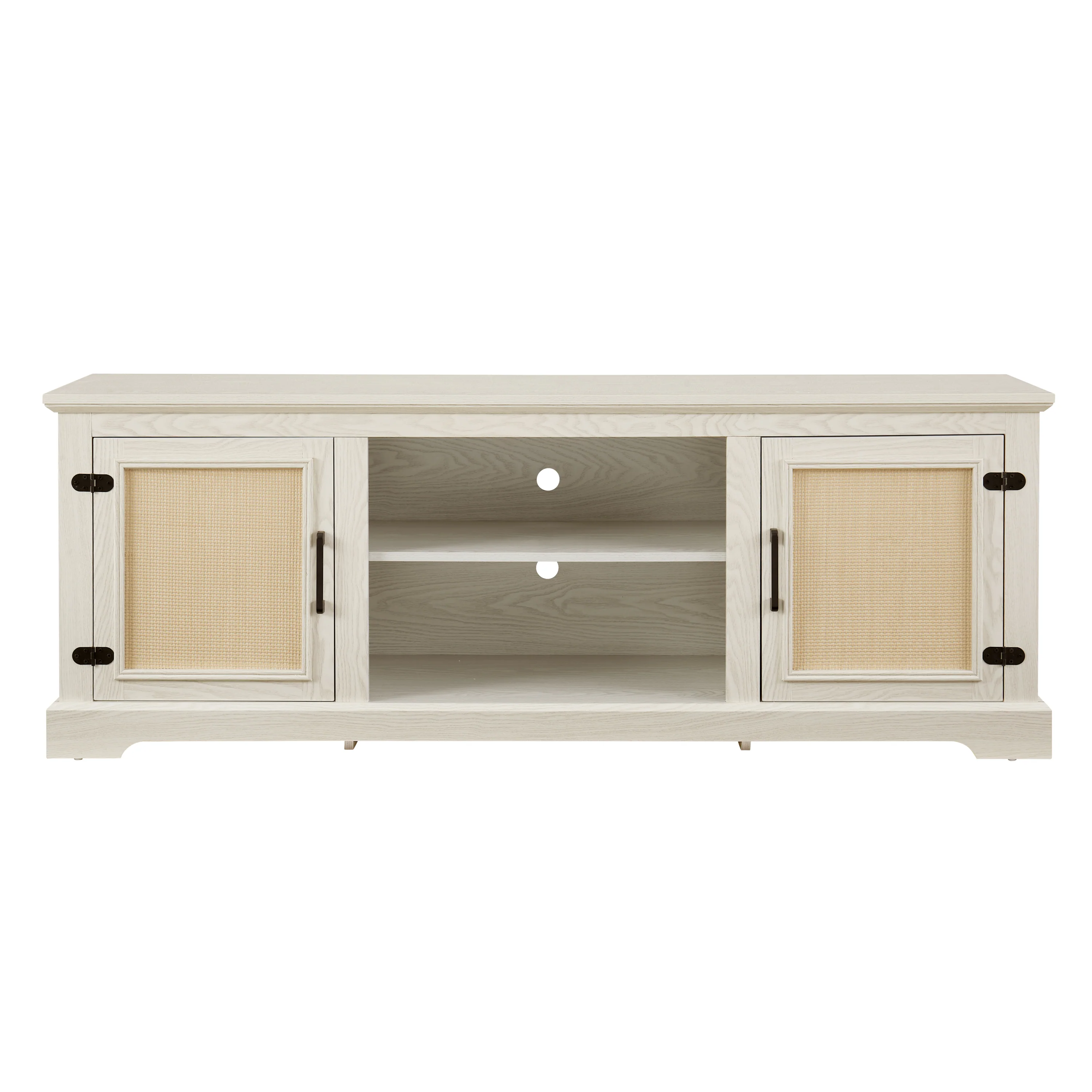 Farmhouse Rattan TV Stand