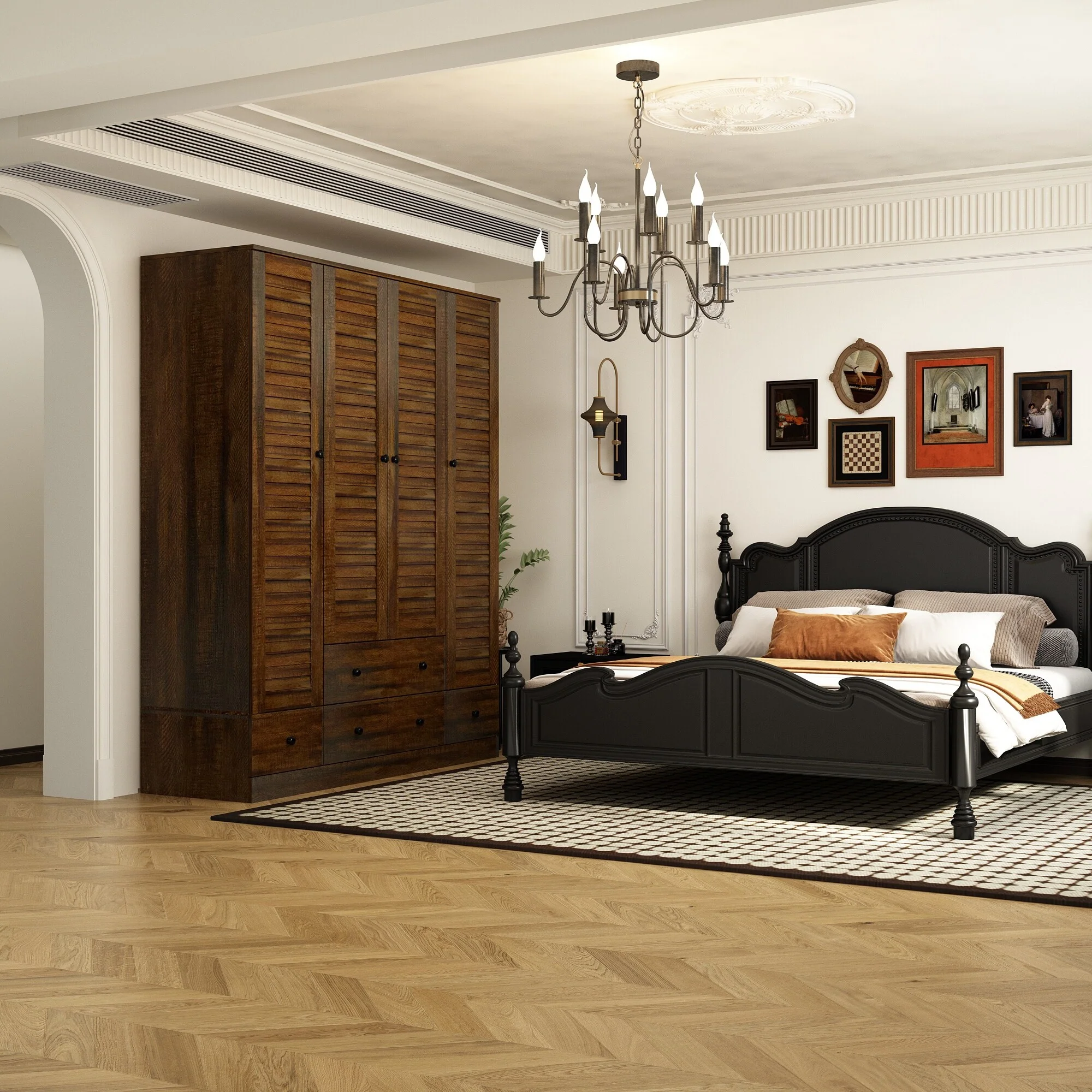 Contemporary Modern Freestanding Wardrobe Armoire Closet, 70